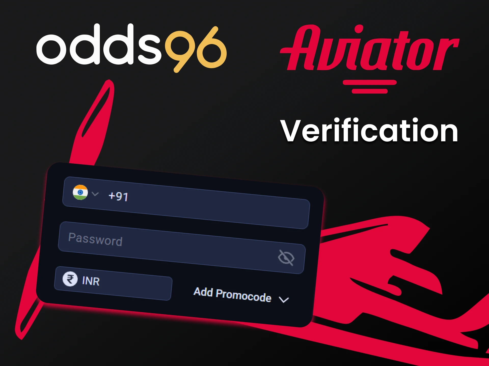Fill in your personal details on the Odds96 website to play Aviator.
