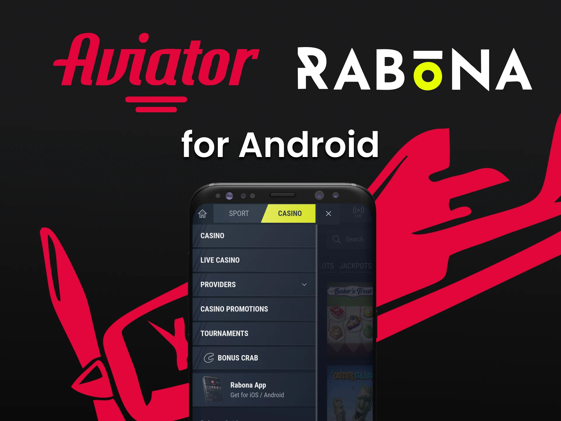 Download the Rabona app on your Android device to play Aviator.