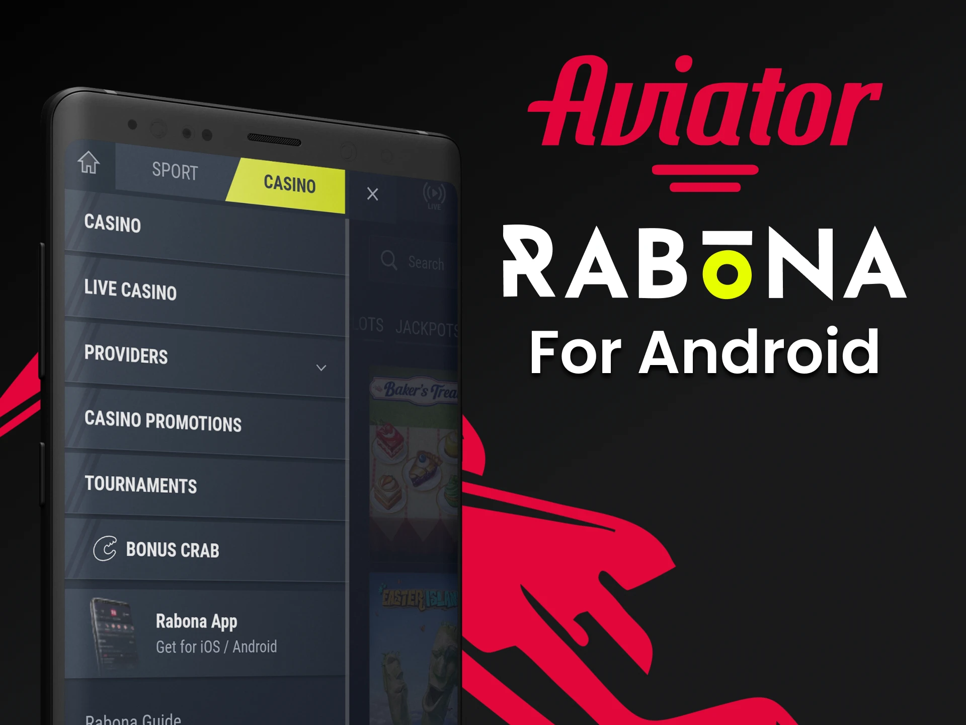 Download the Rabona Android app for Aviator.