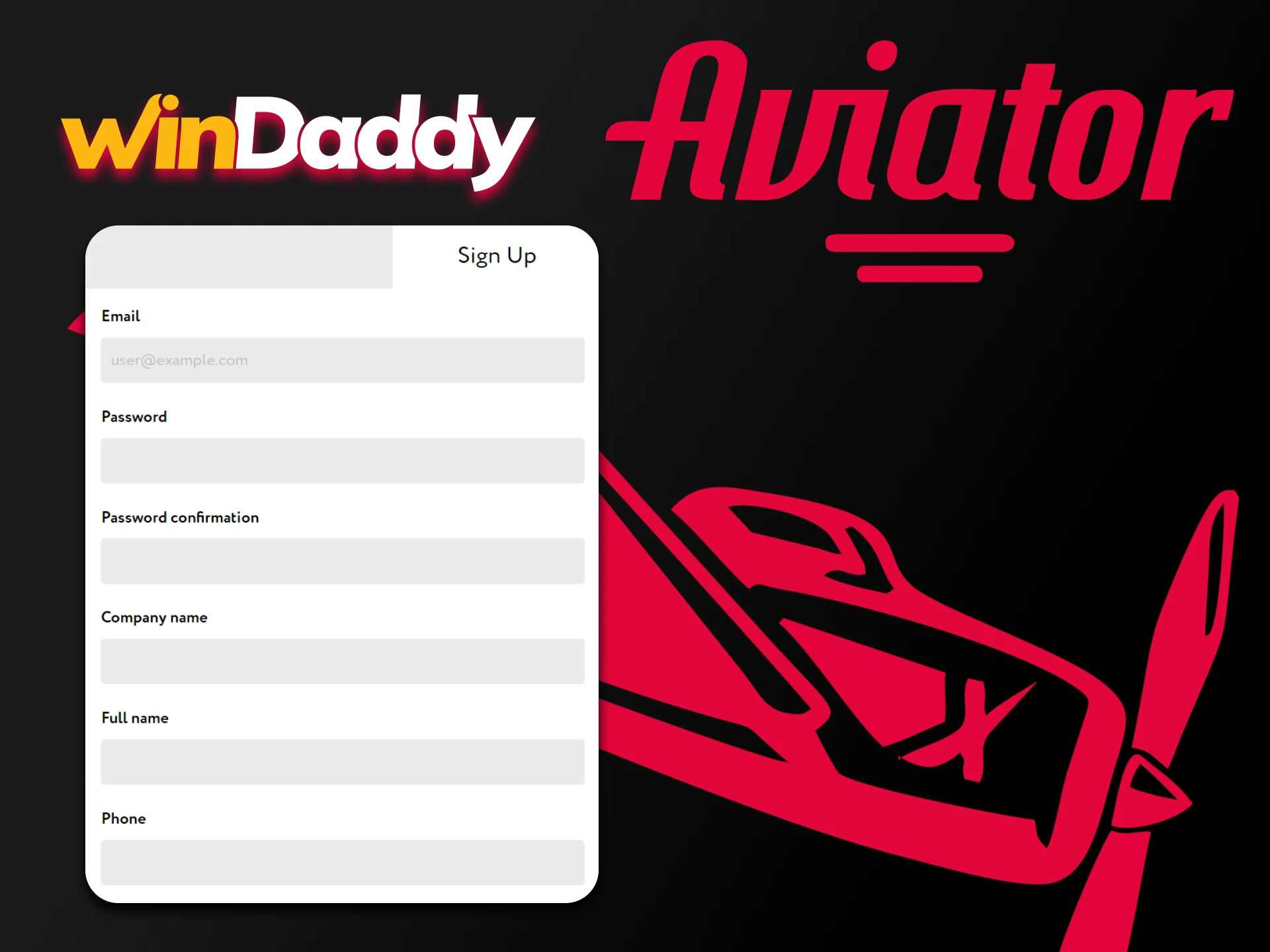 Go through the registration process on WinDaddy to play Aviator.