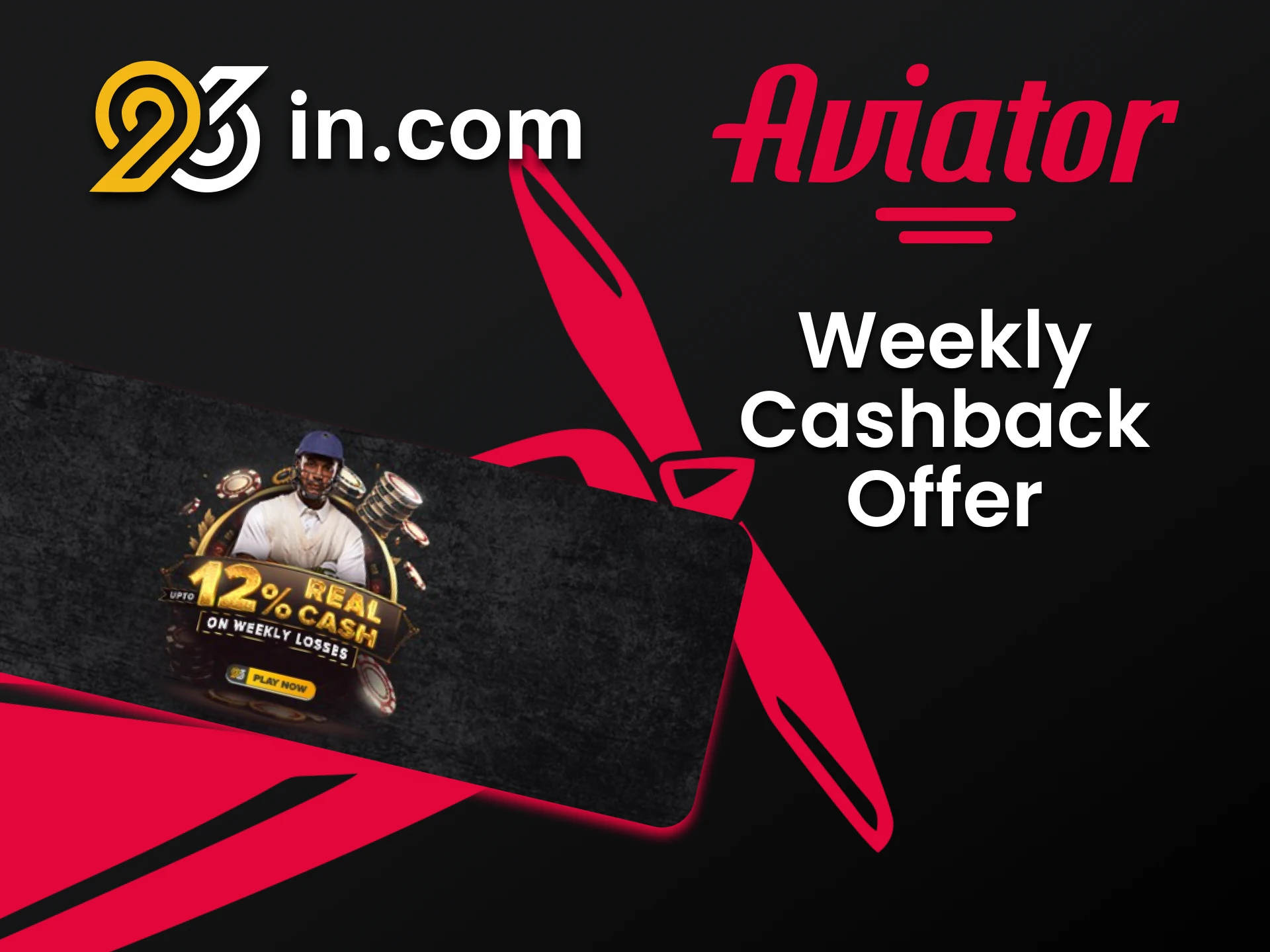 Get weekly Aviator cashback from 96in.