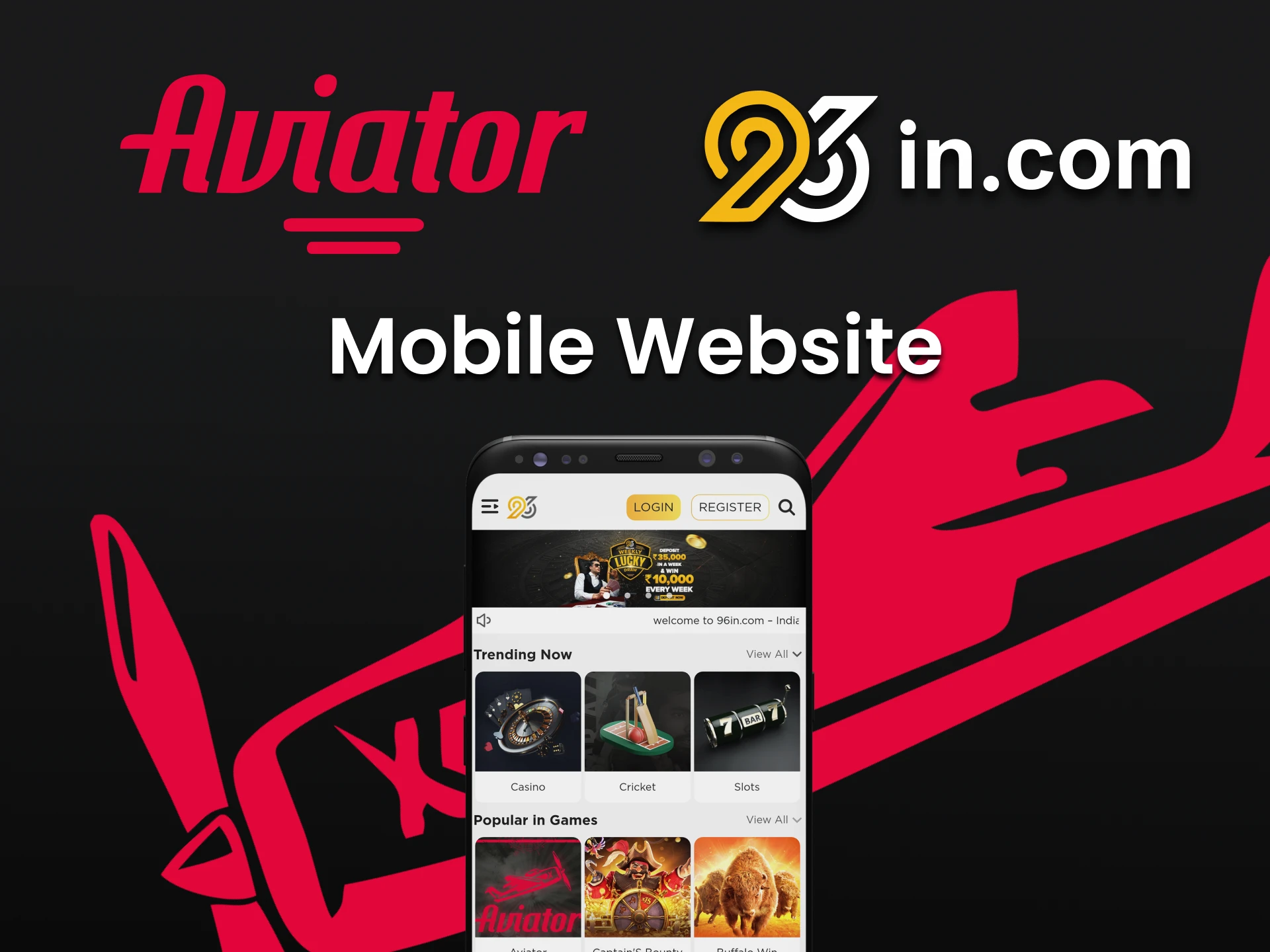 Visit the mobile version of the 96in site to play Aviator.