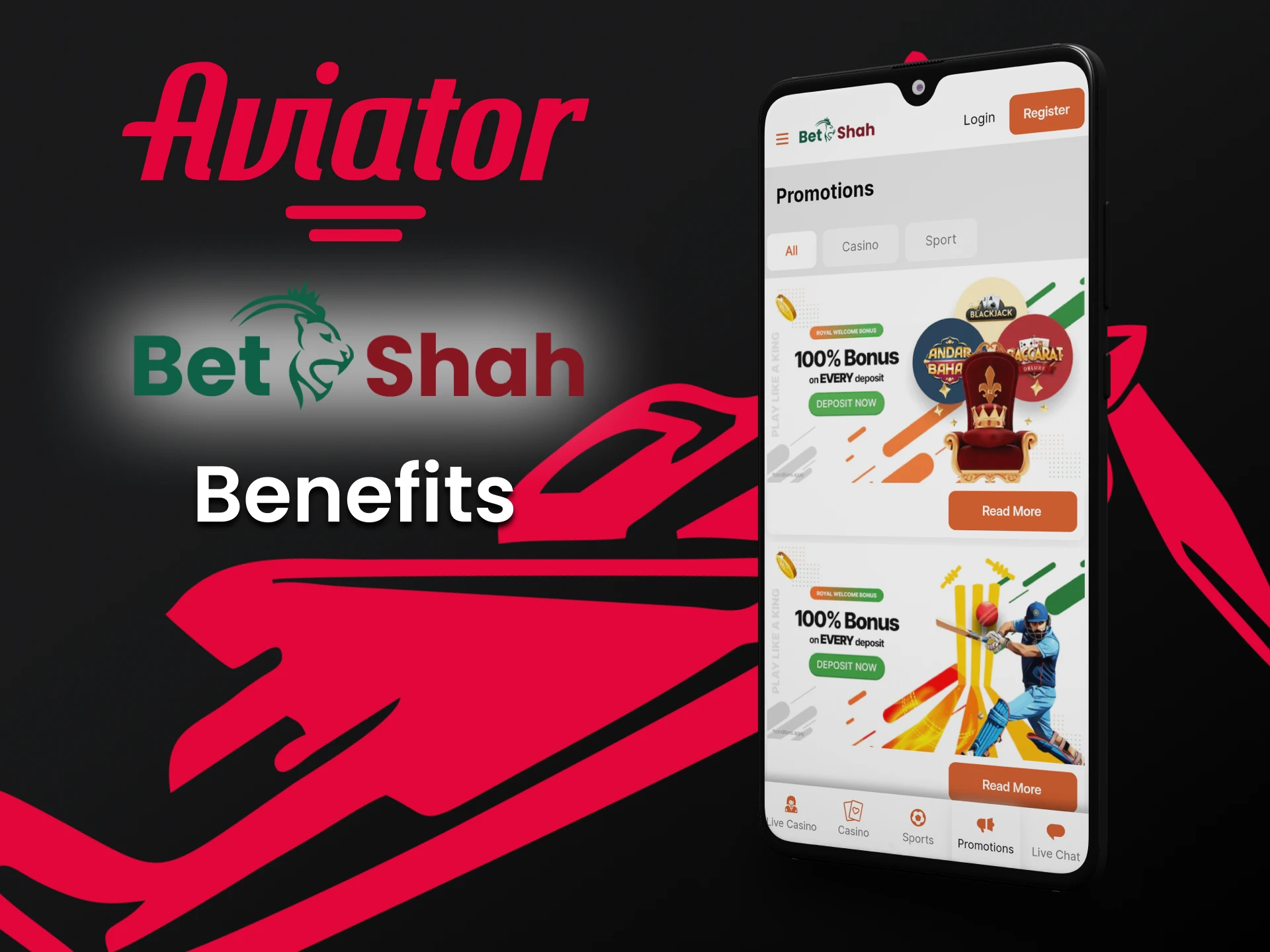 BetShah has many special offers for Aviator.