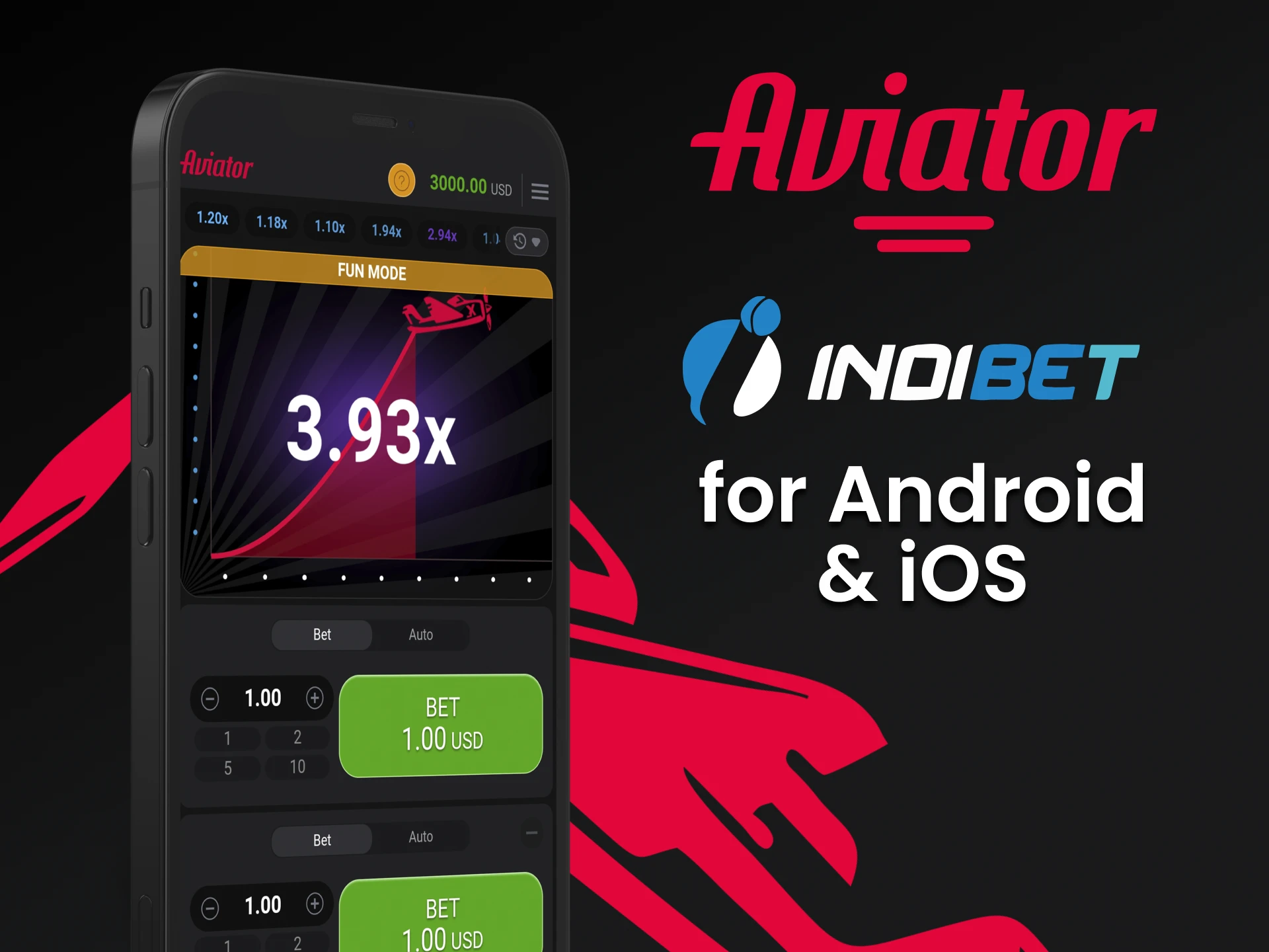 Download the Indibet app to play Aviator.