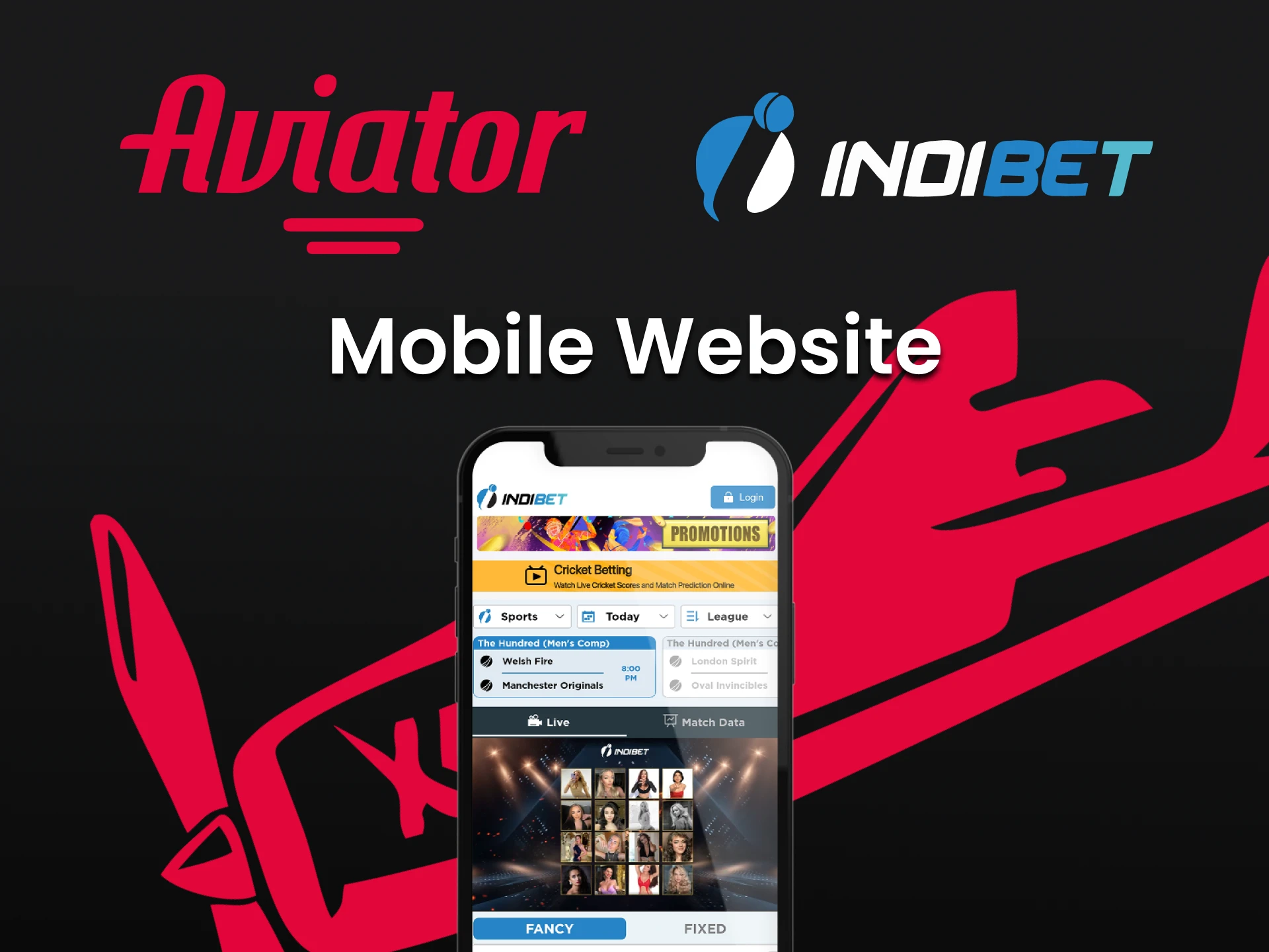 Visit the Indibet mobile site.
