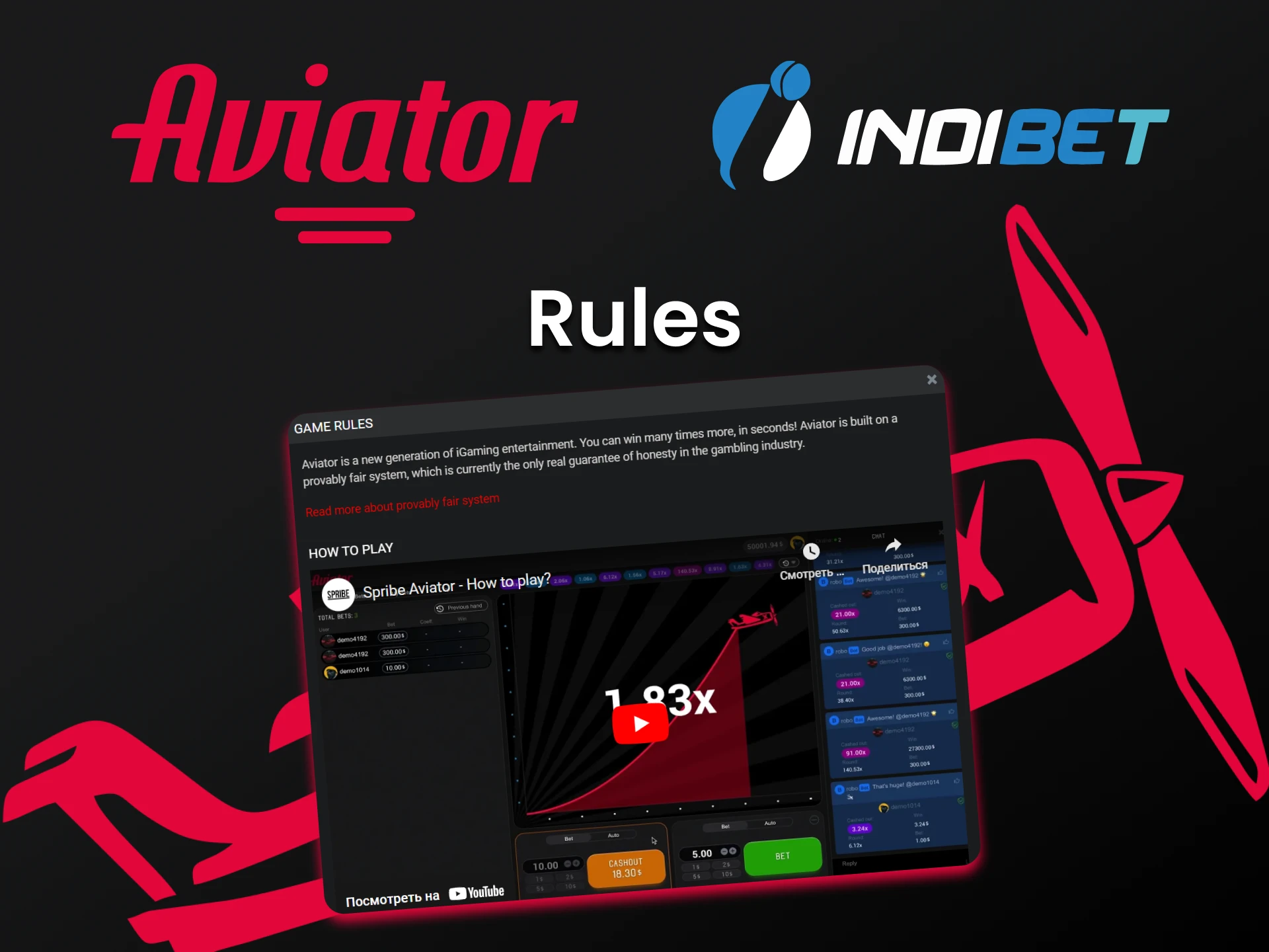 Learn the rules of the Aviator game on Indibet.