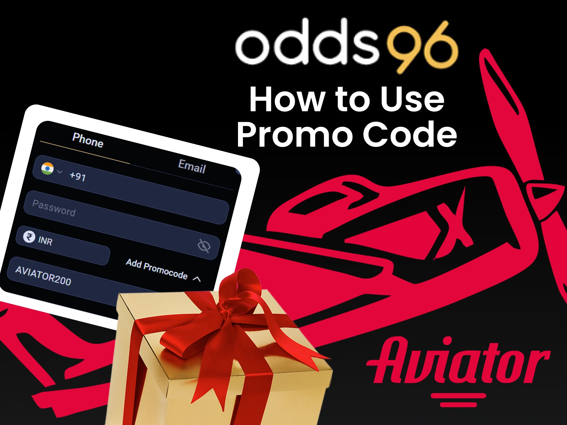 Learn how to apply and use a promo code for Aviator from Odds96.