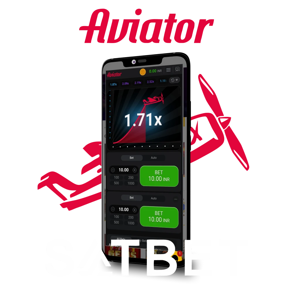 To play Aviator, choose the Satbet application.