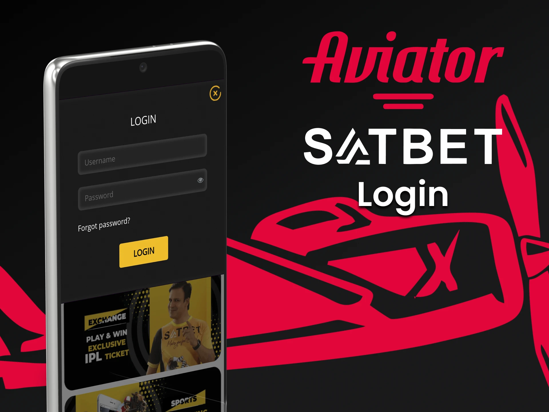 Log in to your personal account through the Satbet app.