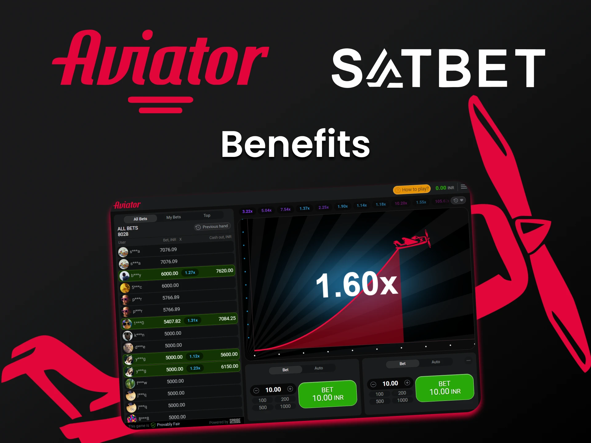 The Satbet website has many advantages for playing Aviator.