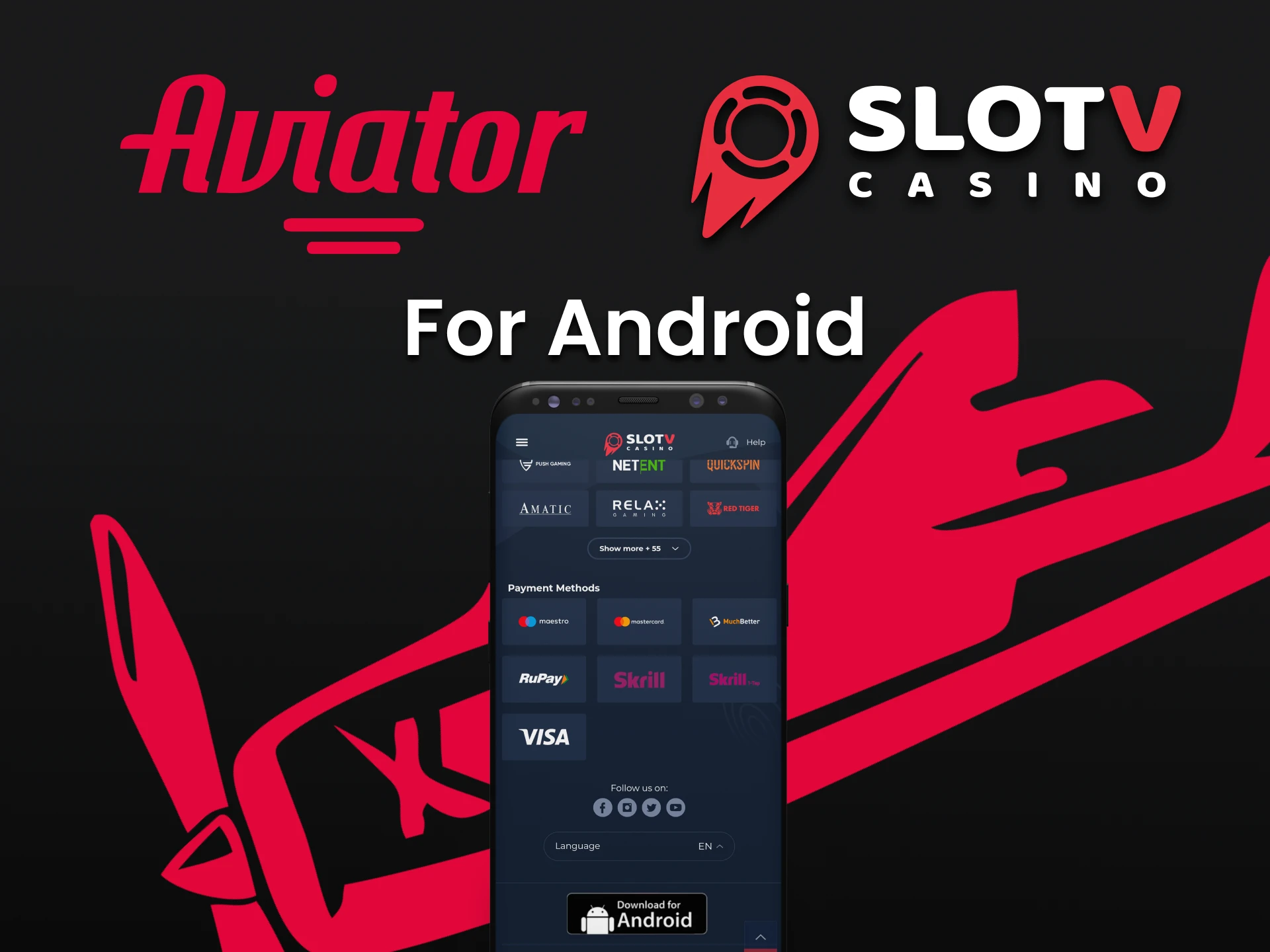 Install SlotV app for Android to play Aviator.