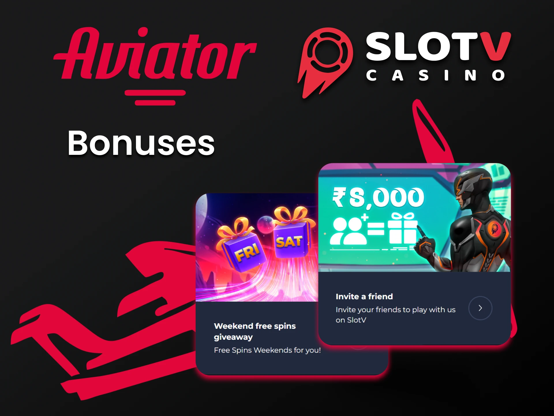 Get bonuses for playing Aviator through the SlotV app.