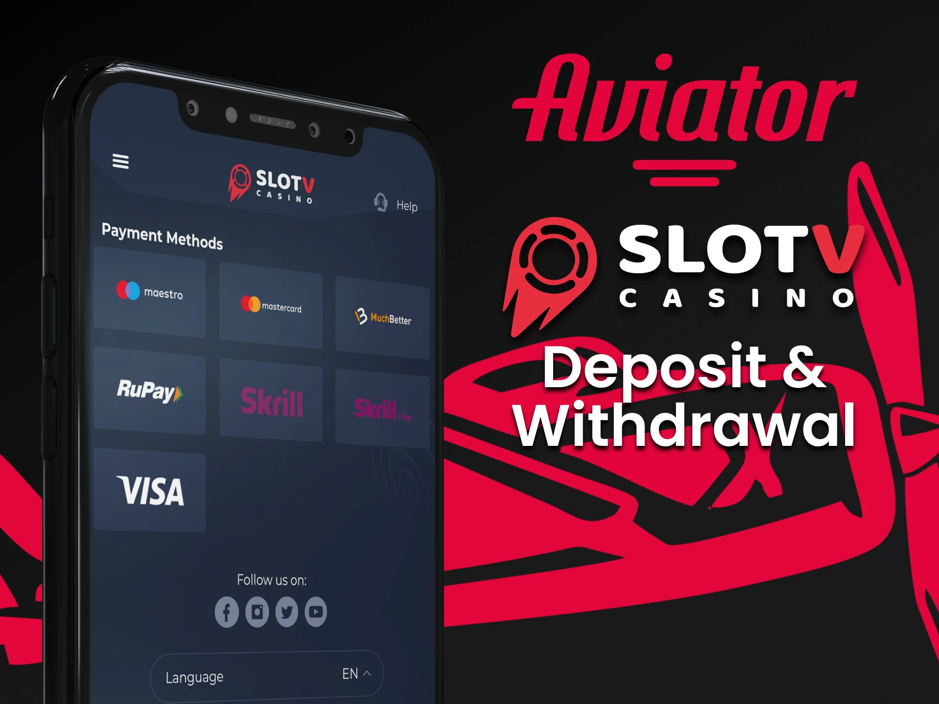 Learn about transaction methods for playing Aviator in SlotV app.