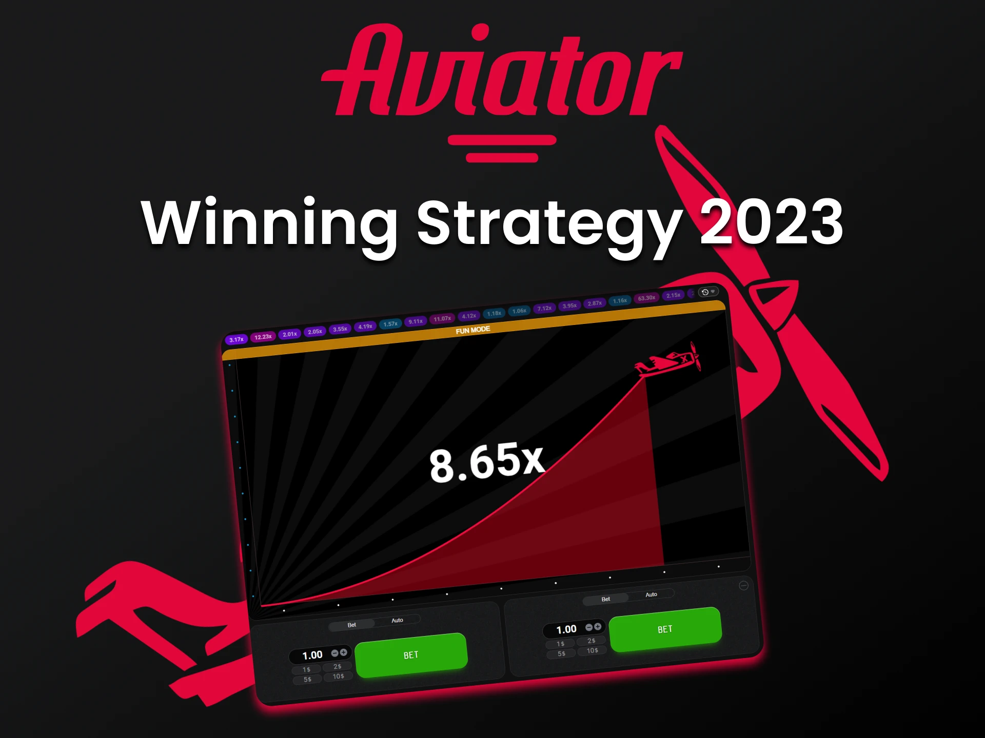 Use strategies that will bring you victory in the Aviator money game.