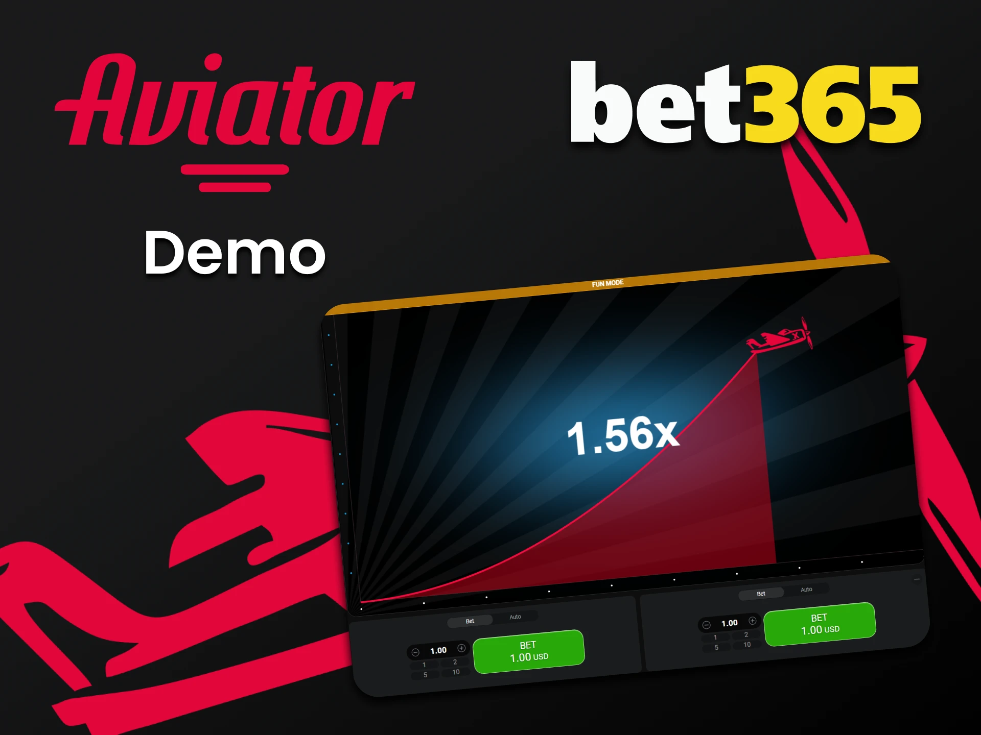 For training in Aviator there is a special version of the game on Bet365.
