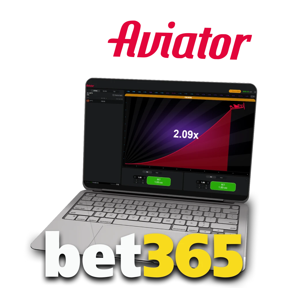 للعب Aviator، اختر خدمة Bet365.