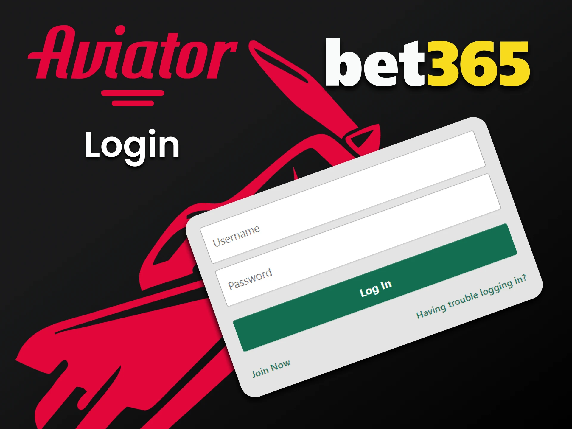 To play Aviator you need to log into your Bet365 account.
