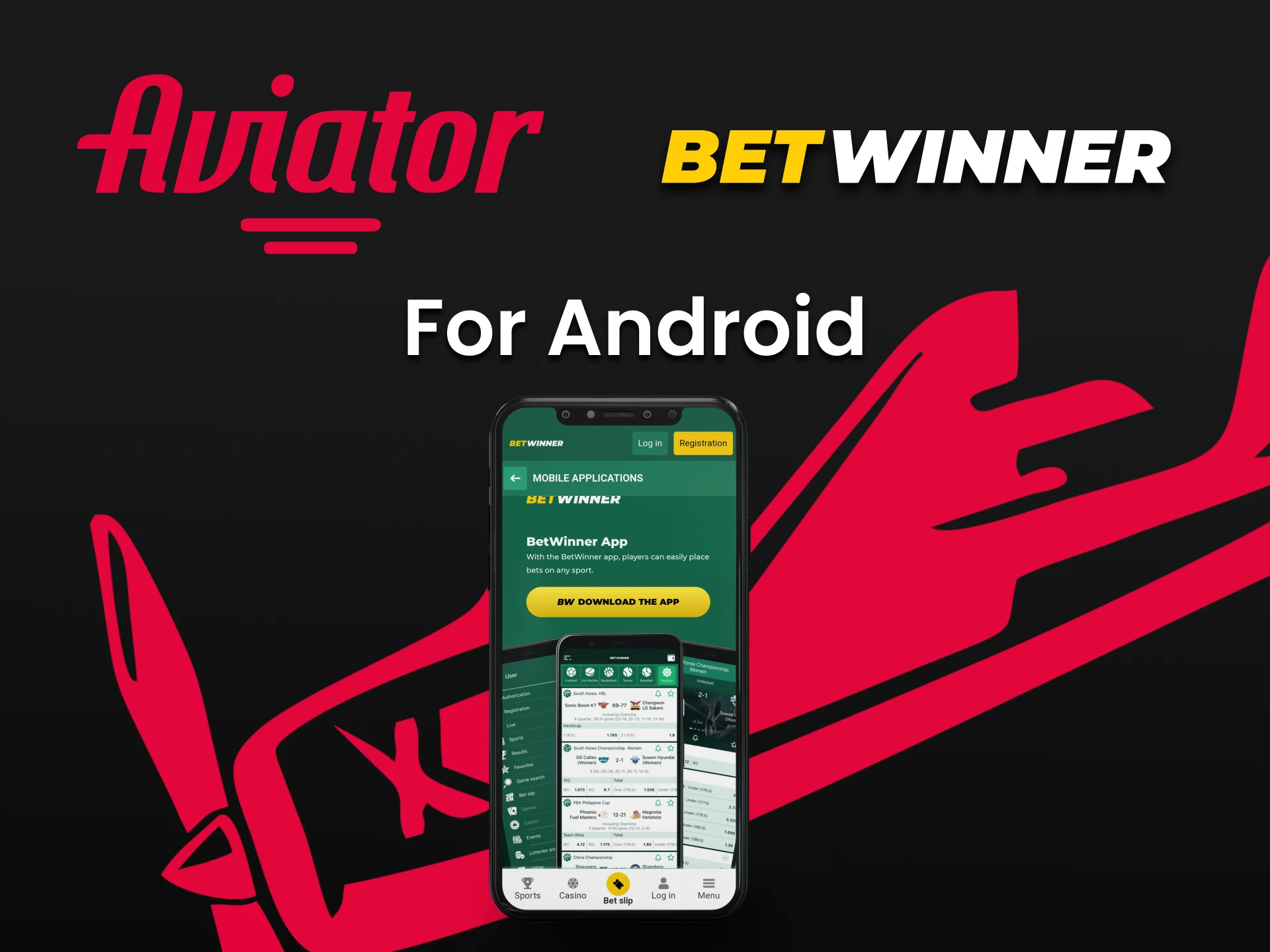 Download the Betwinner app to play Aviator on Android.