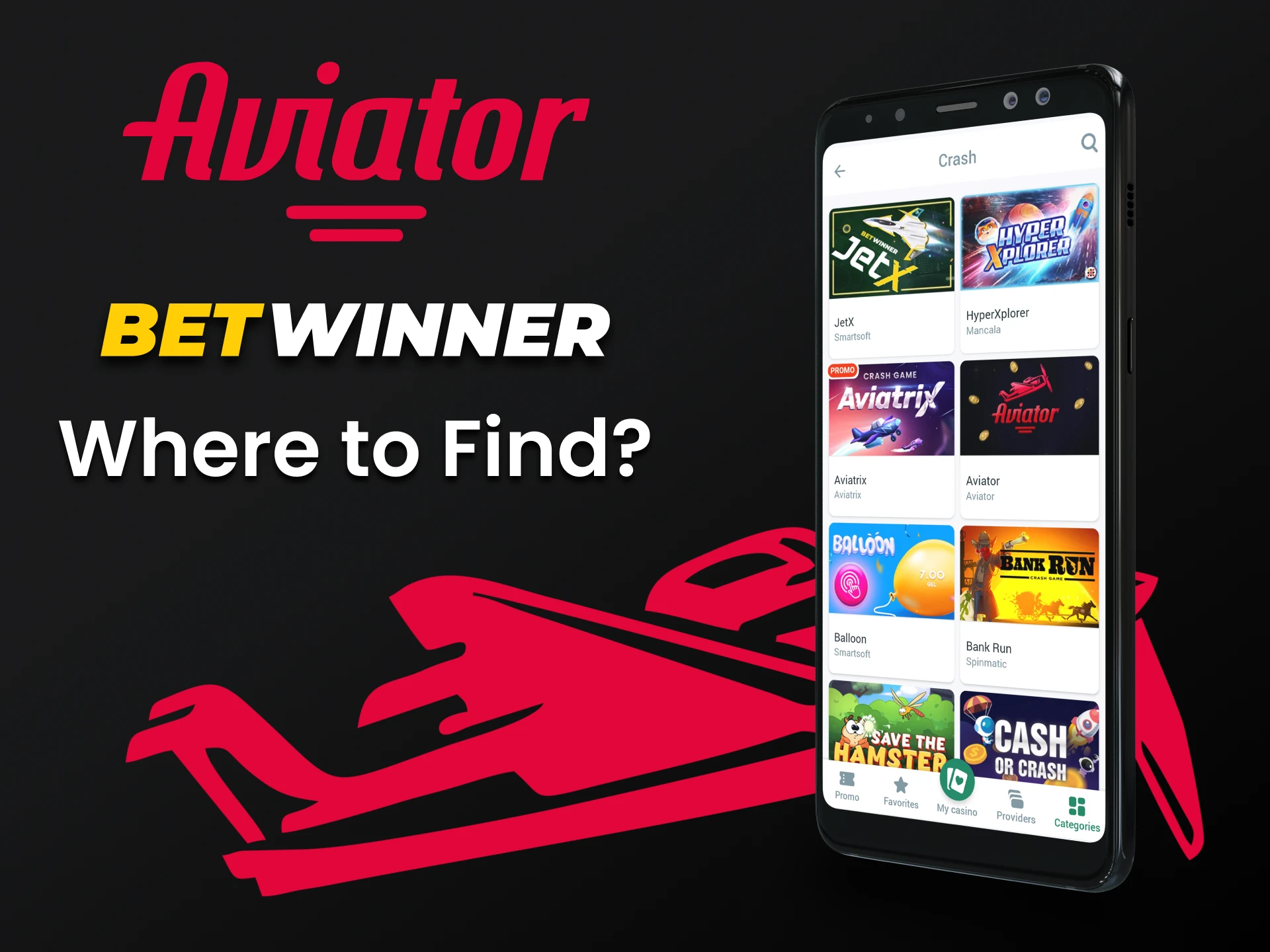 Go to the games section in the Betwinner application to play Aviator.