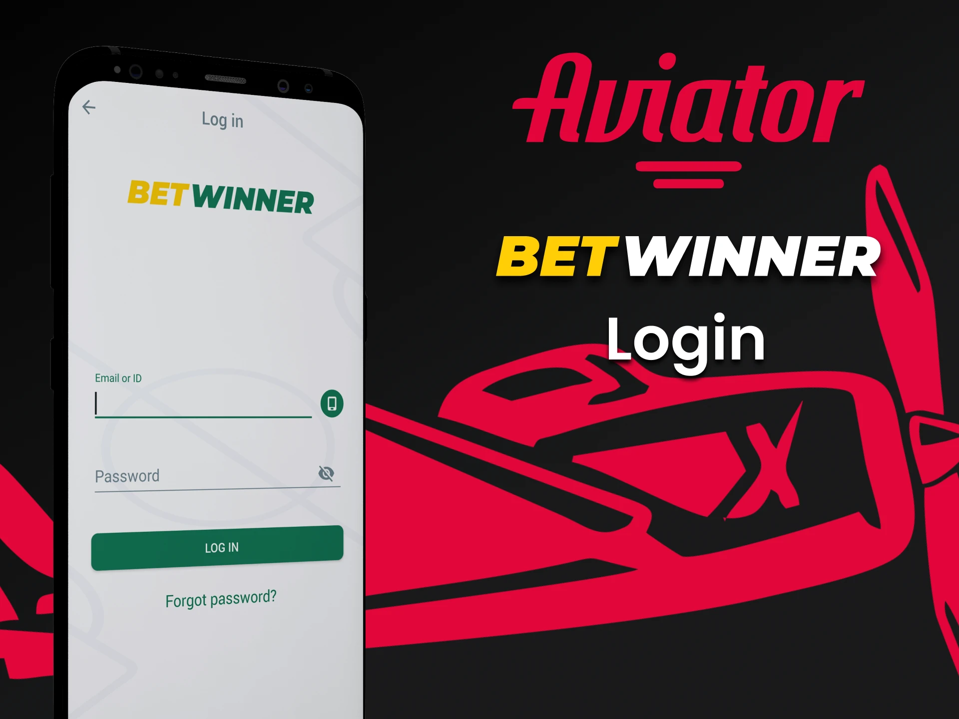 Log in to your personal account through the Betwinner application to play Aviator.