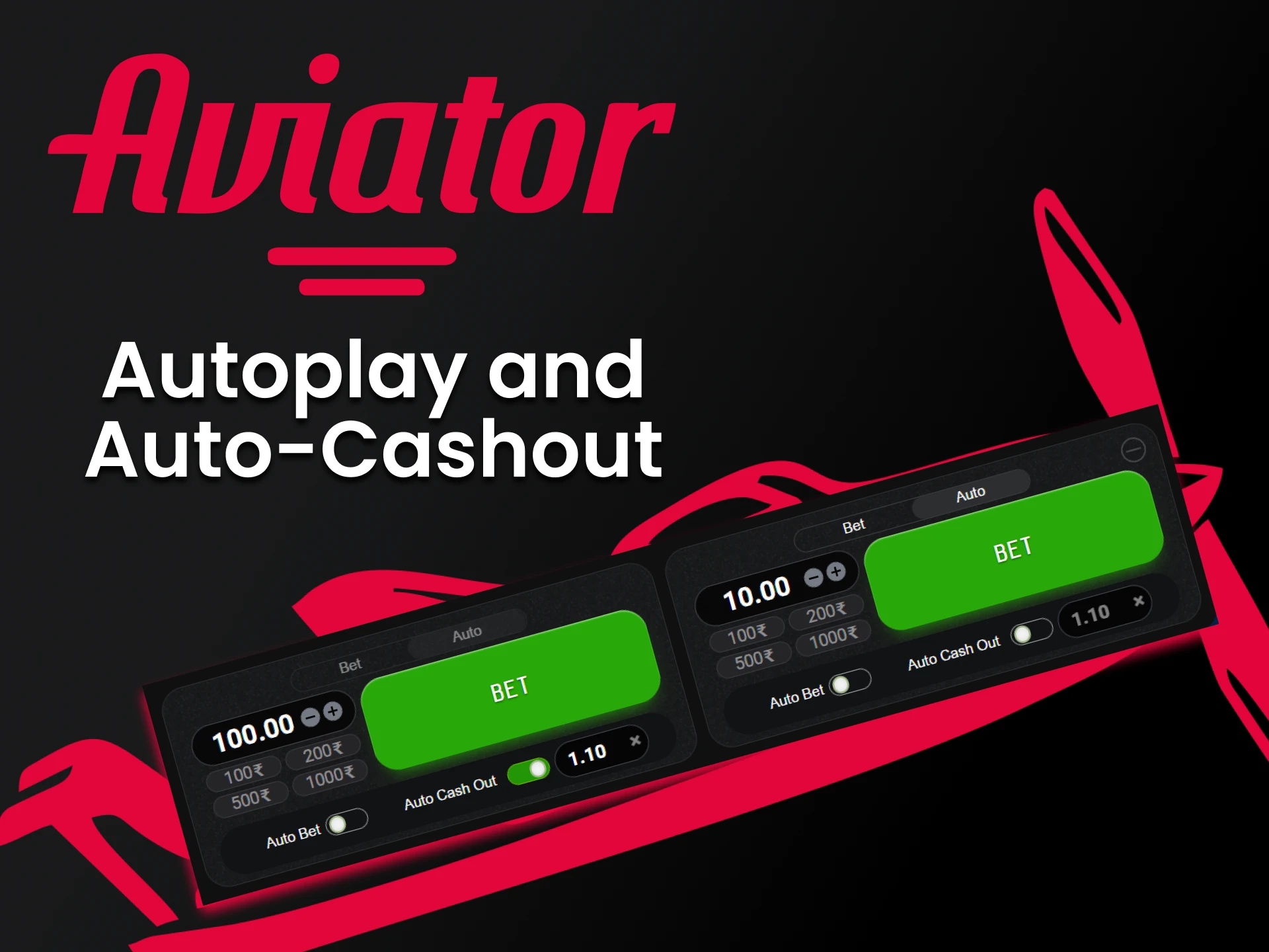 You can set automatic bets and withdrawals in the Aviator game.