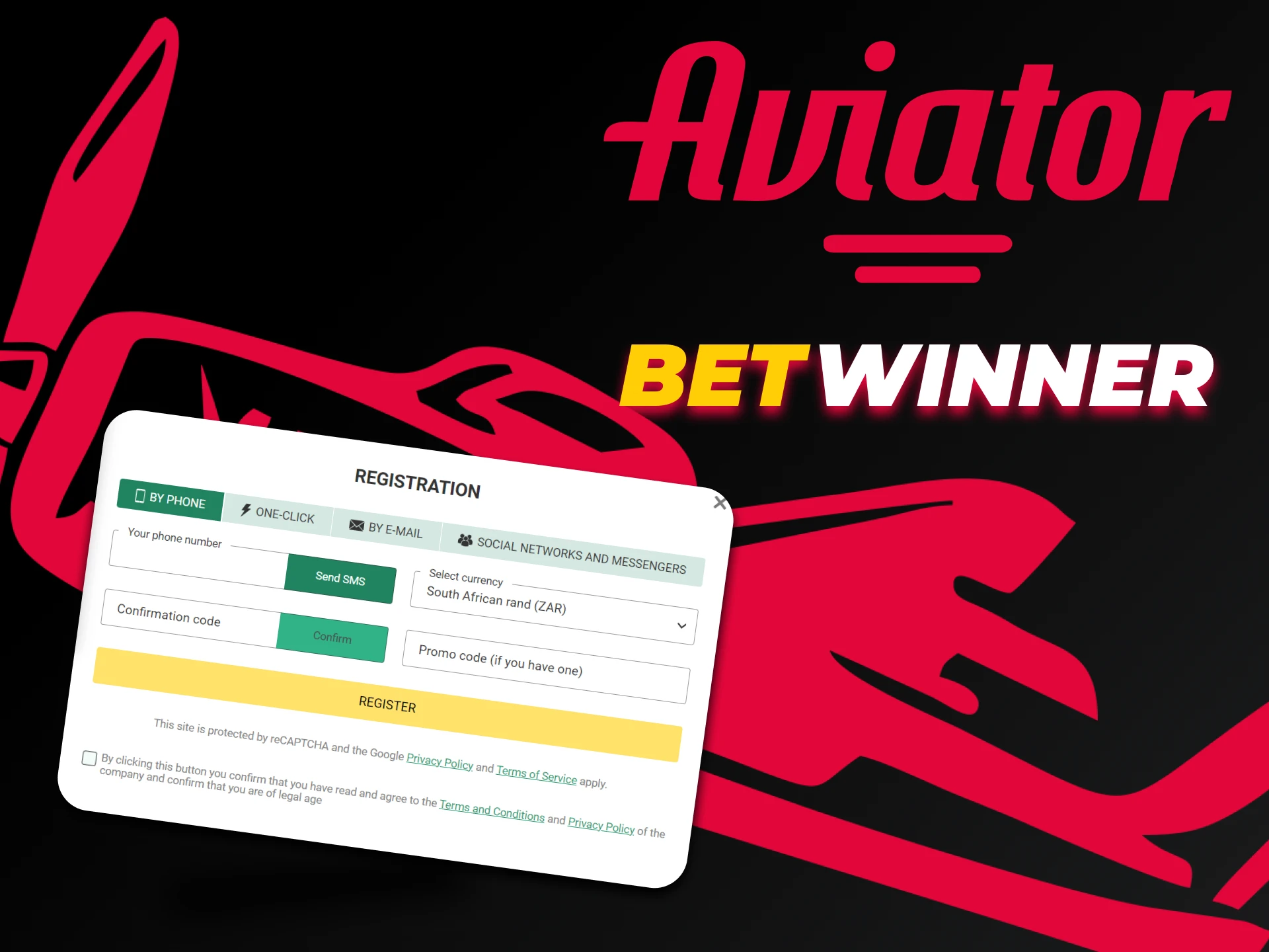 Sign up for Betwinner to play Aviator.