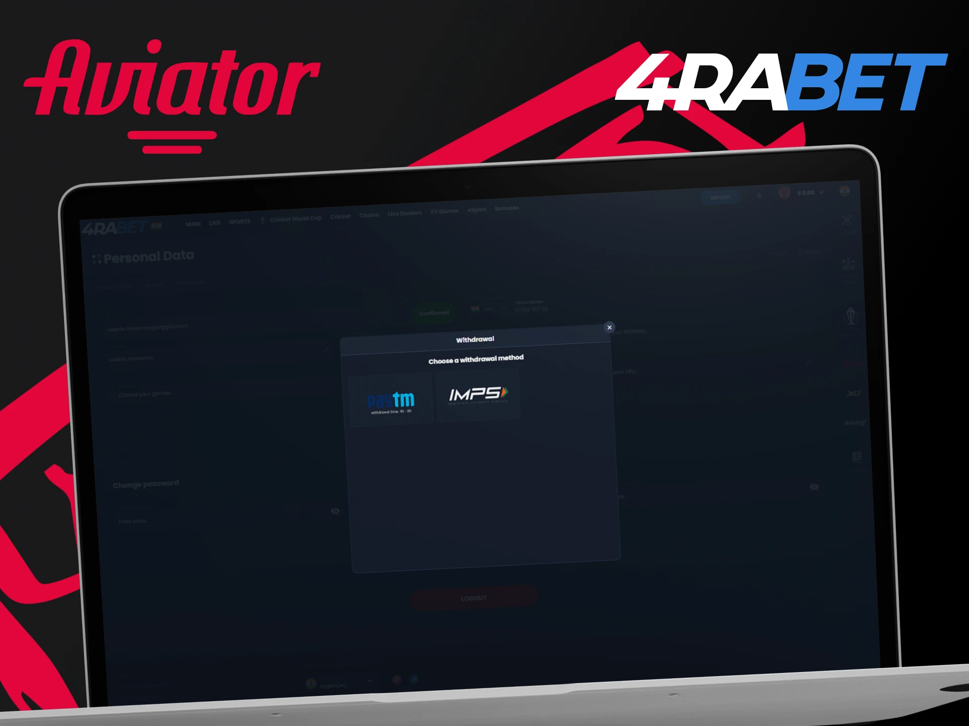 Play the Aviator game and withdraw your money with 4rabet.
