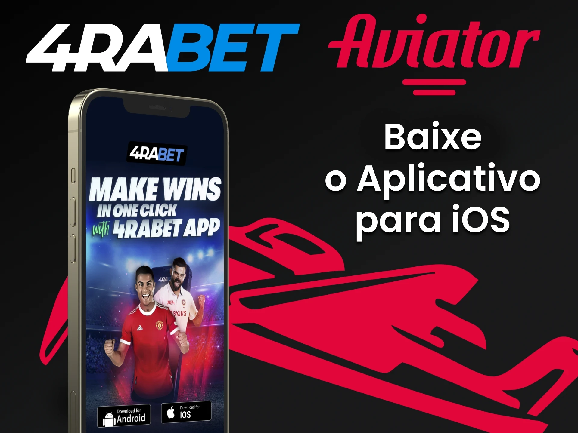 Baixe o aplicativo 4rabet para jogar Aviator em dispositivos iOS.