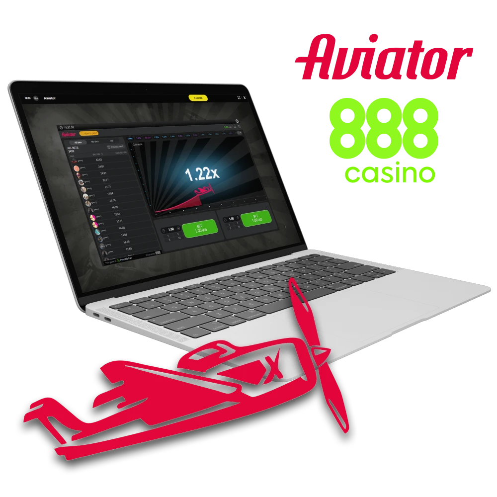 Jogue o jogo Aviator no 888 casino.