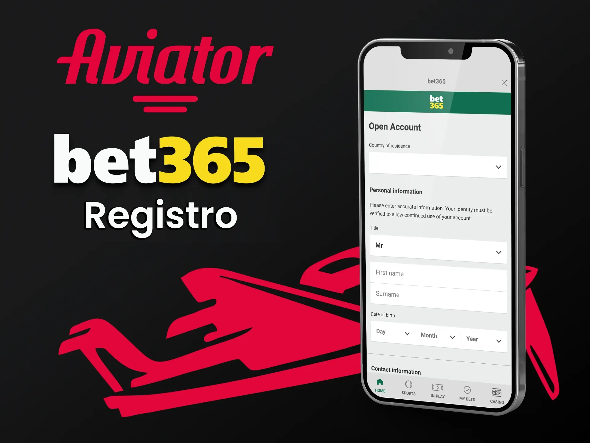 Registre-se no aplicativo da Bet365 para jogar Aviator.