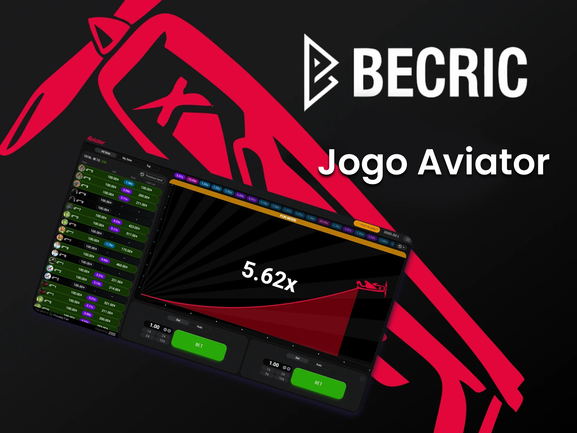 Becric é uma plataforma onde você pode jogar Aviator.