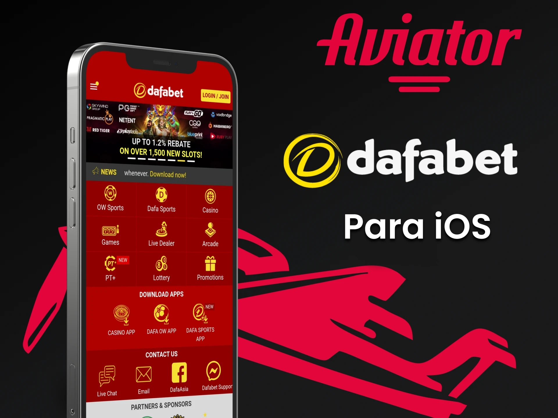 Faça o download do aplicativo Dafabet para iOS.