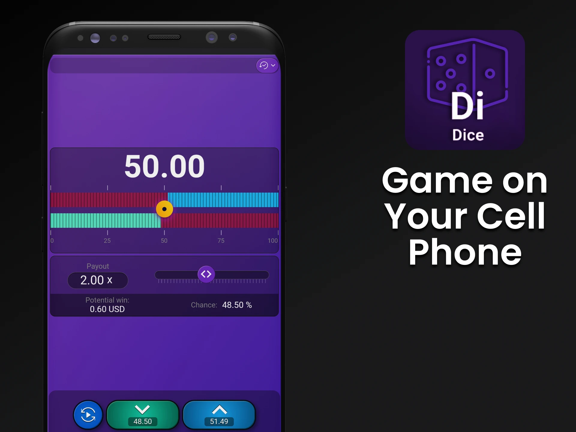 Play the game Dice on your phone.