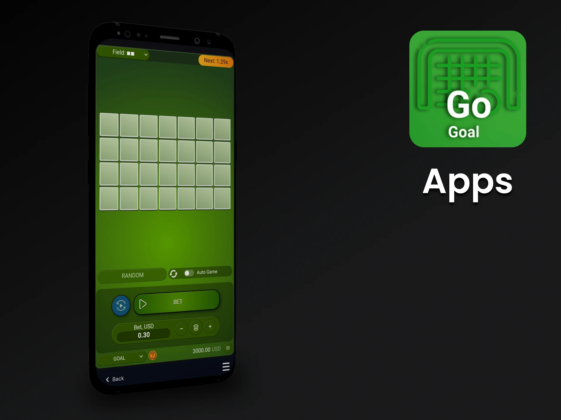 Play the game Goal via your smartphone.
