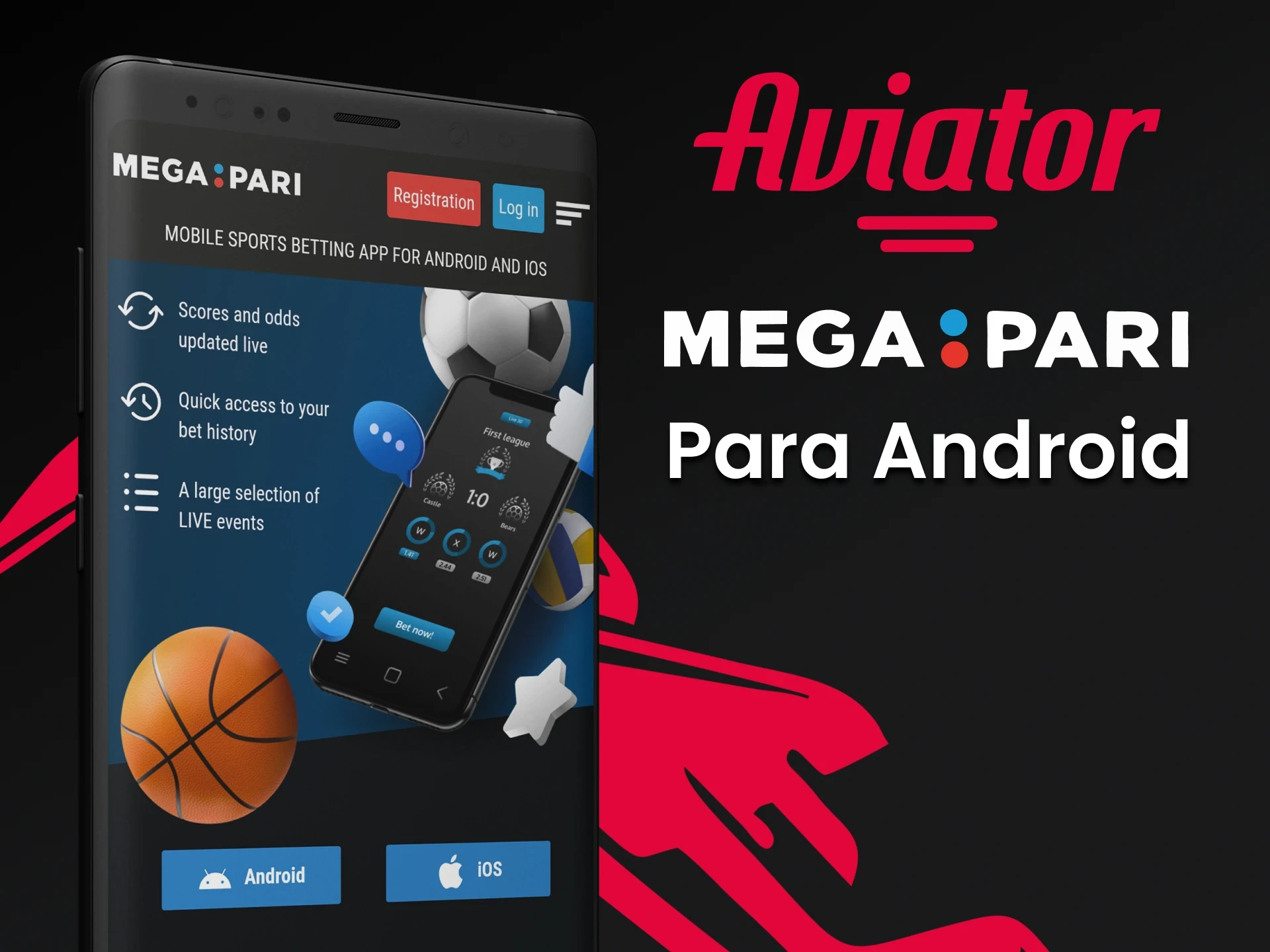 Baixe o aplicativo Megapari para Android para jogar Aviator.