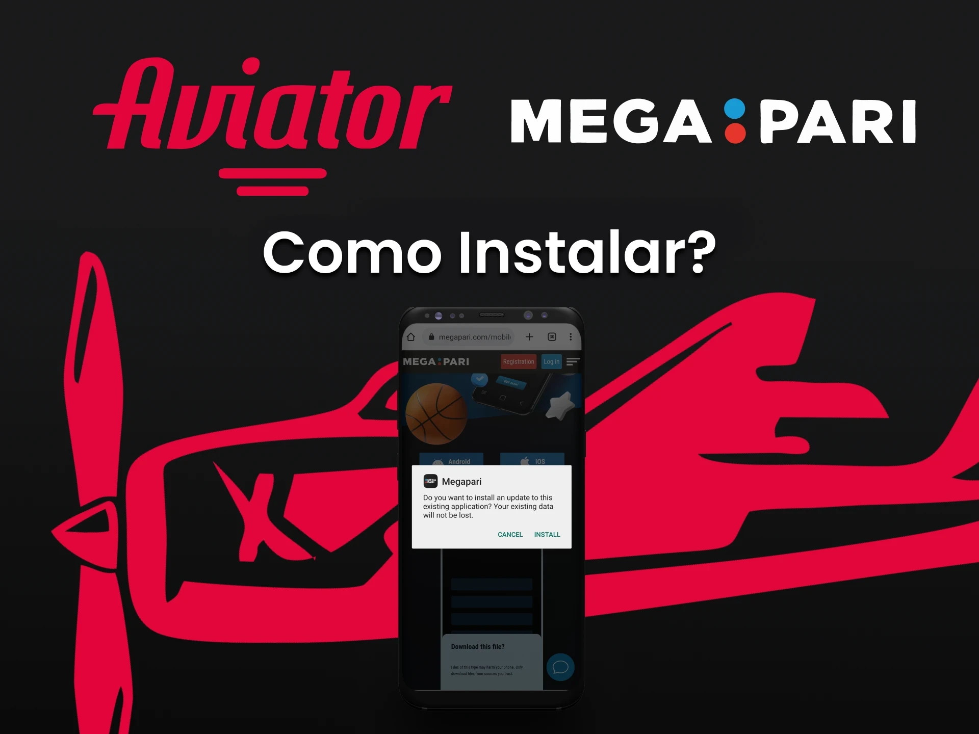Instale o aplicativo Megapari para jogar Aviator.