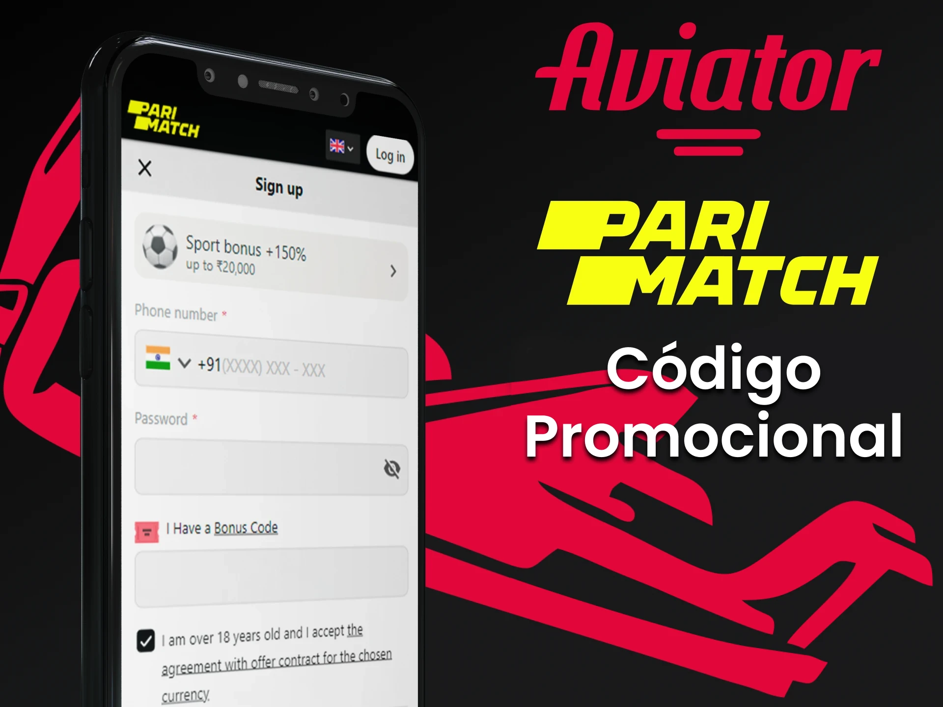 Utilize um código promocional especial da Parimatch para jogar Aviator.
