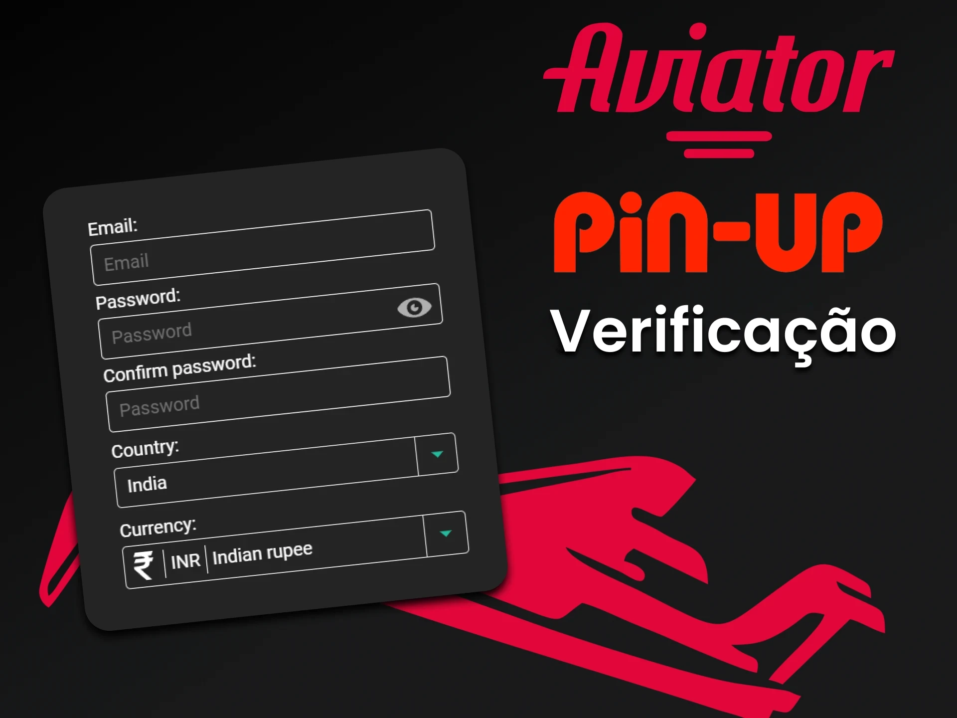 Preencha os dados no site da Pin Up para jogar Aviator.