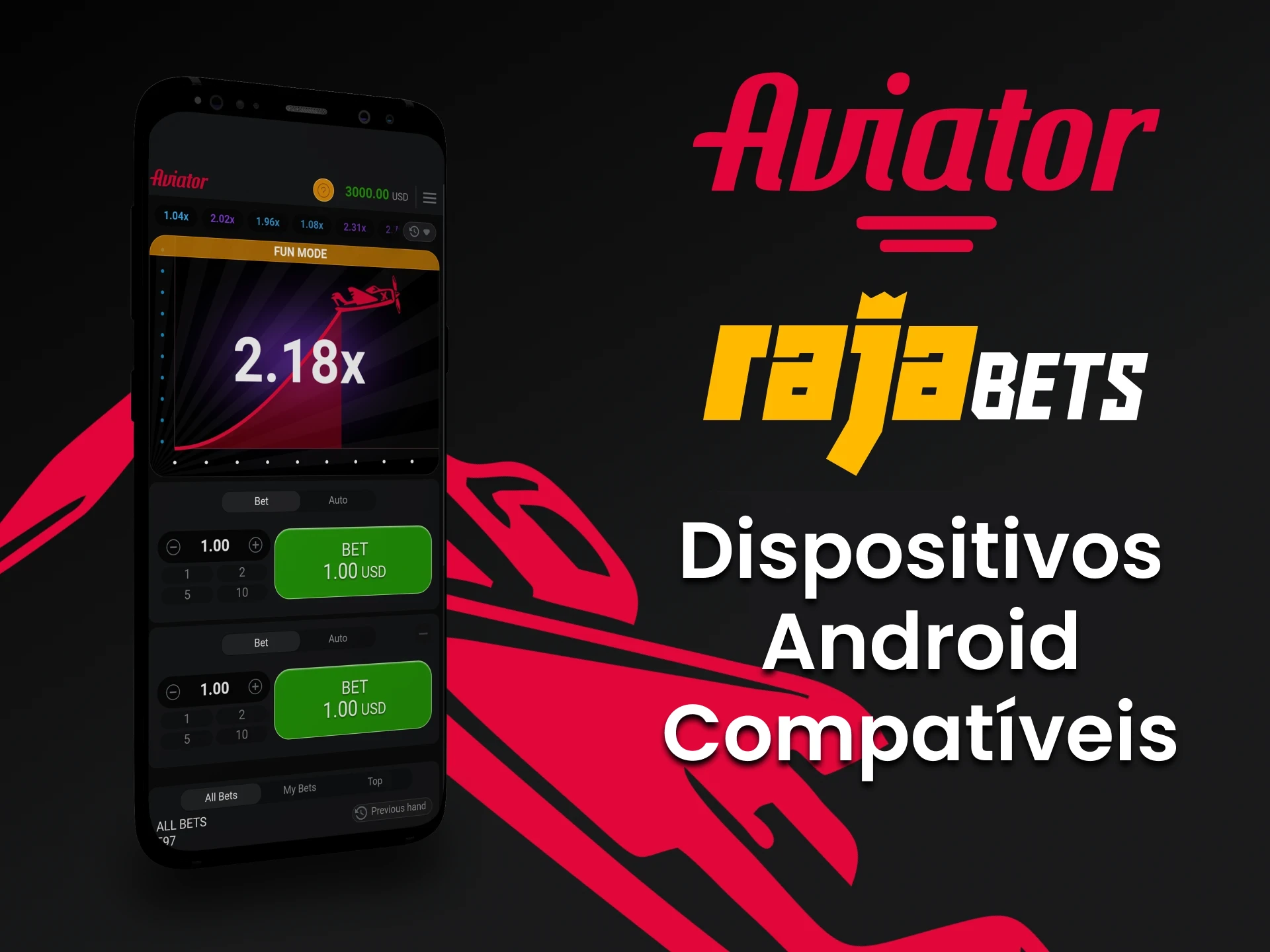 Use seu dispositivo Android para jogar Aviator by Rajabets.