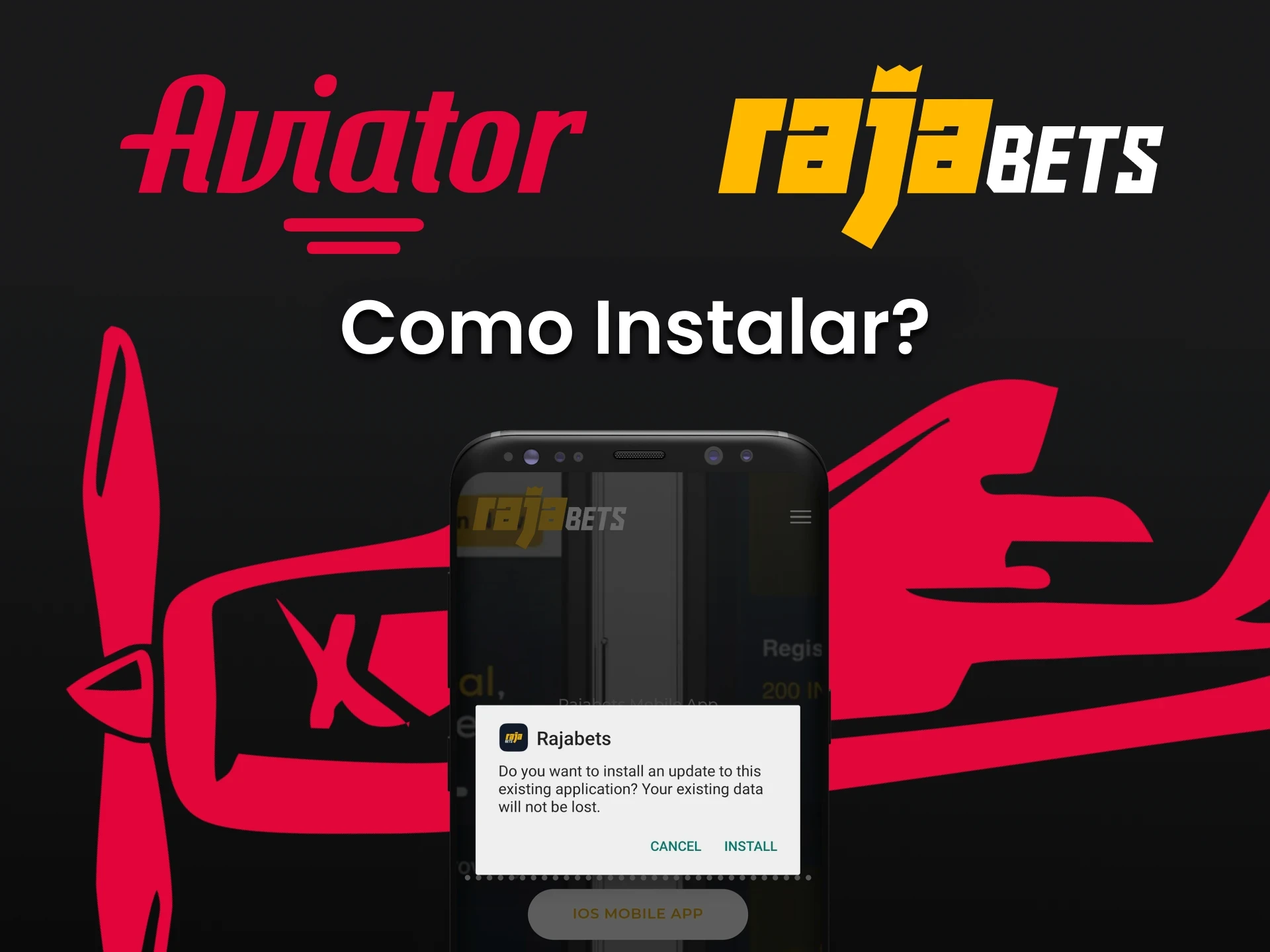 Você pode instalar o aplicativo Rajabets para jogar Aviator.