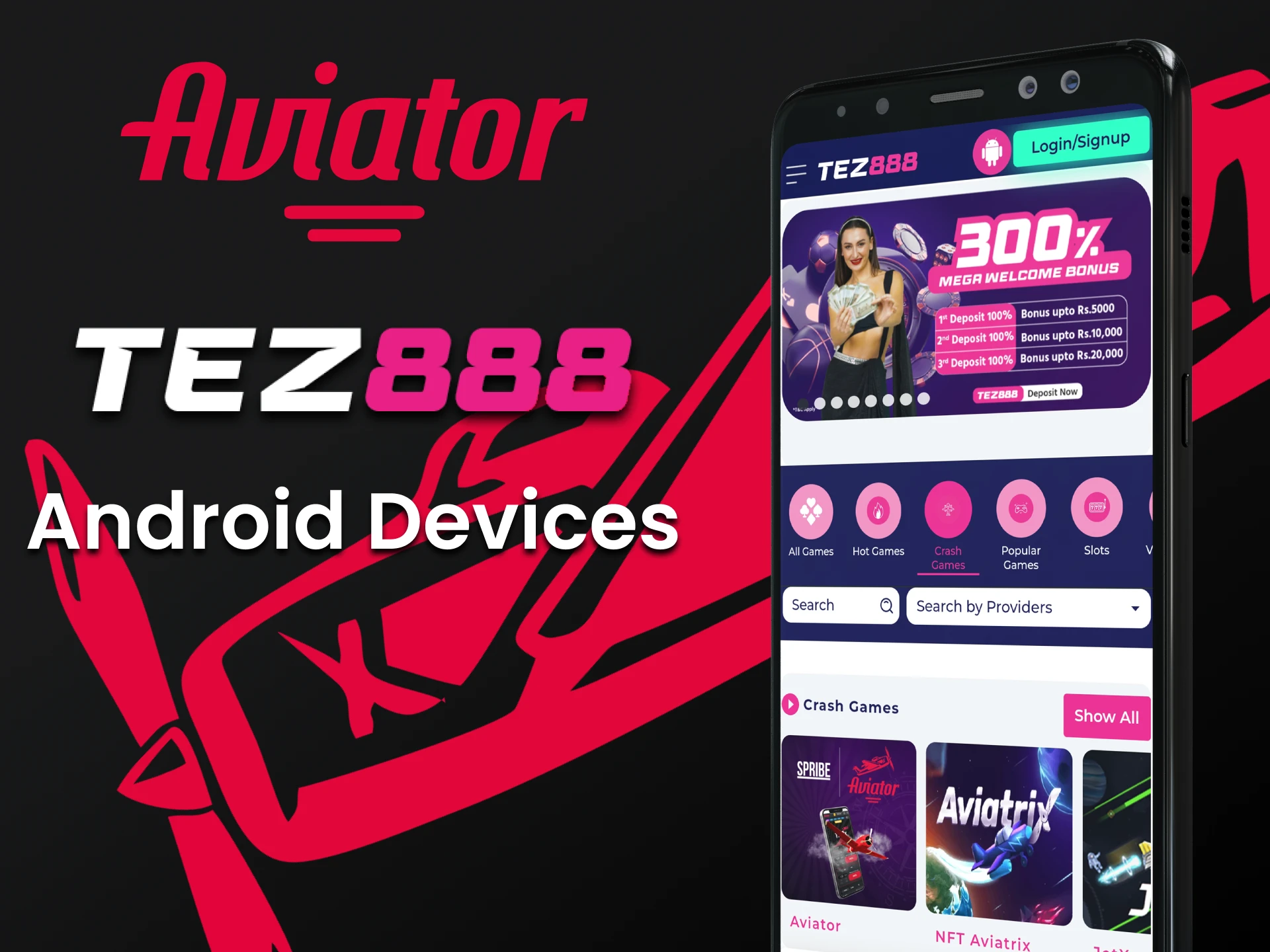 Install the Tez888 application for Android devices.