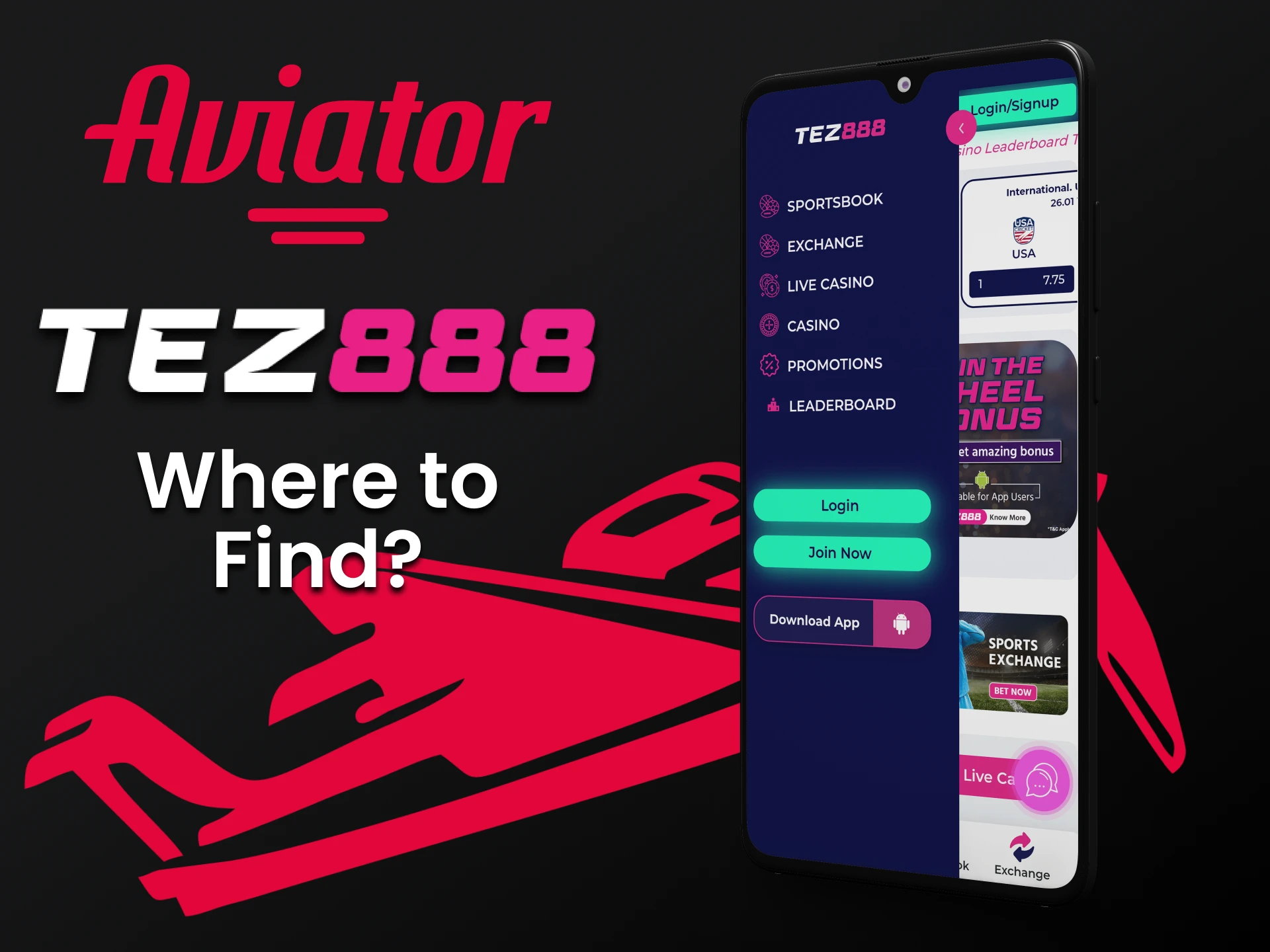 We will tell you where to find Aviator in the Tez888 application.