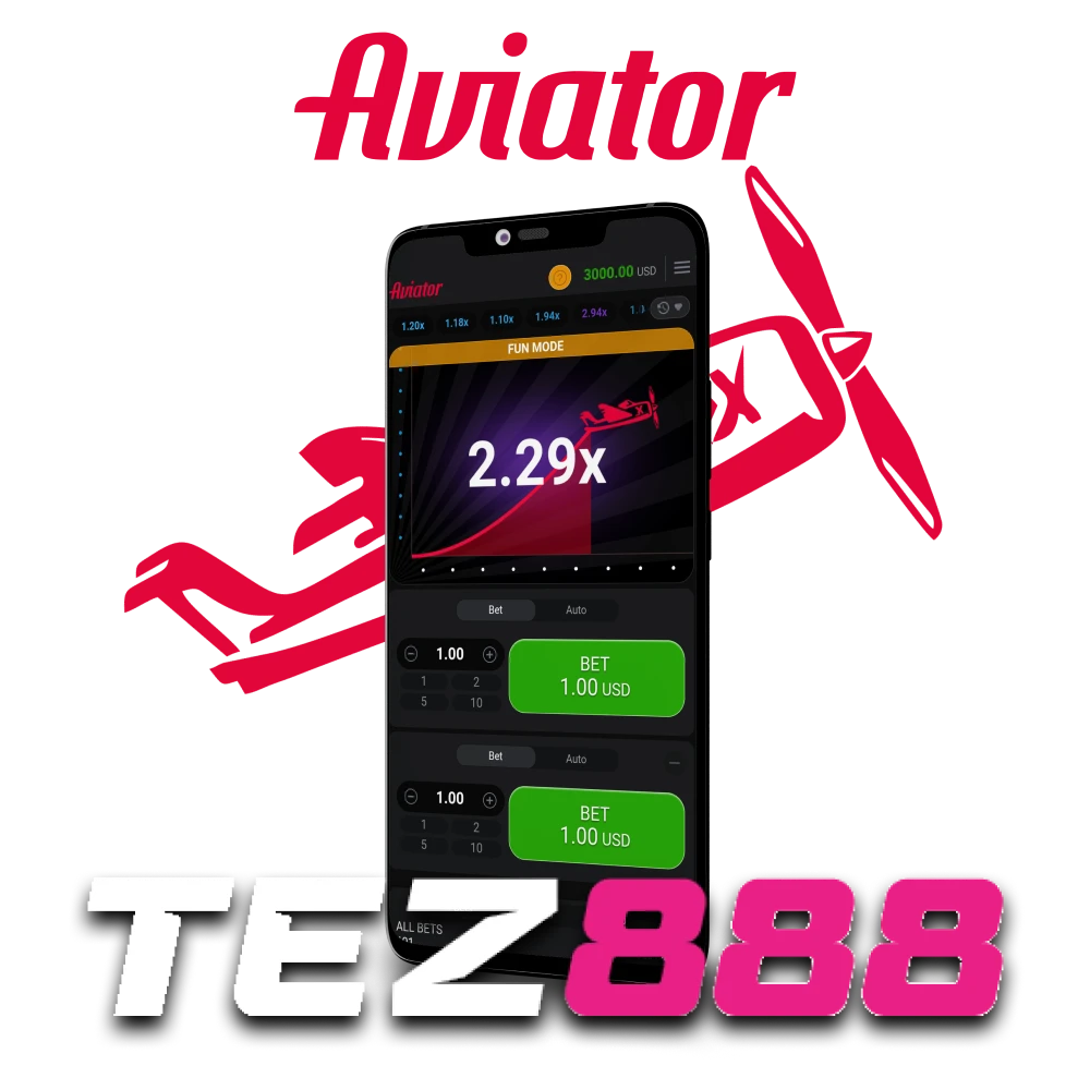 To play Aviator, choose the Tez888 application.