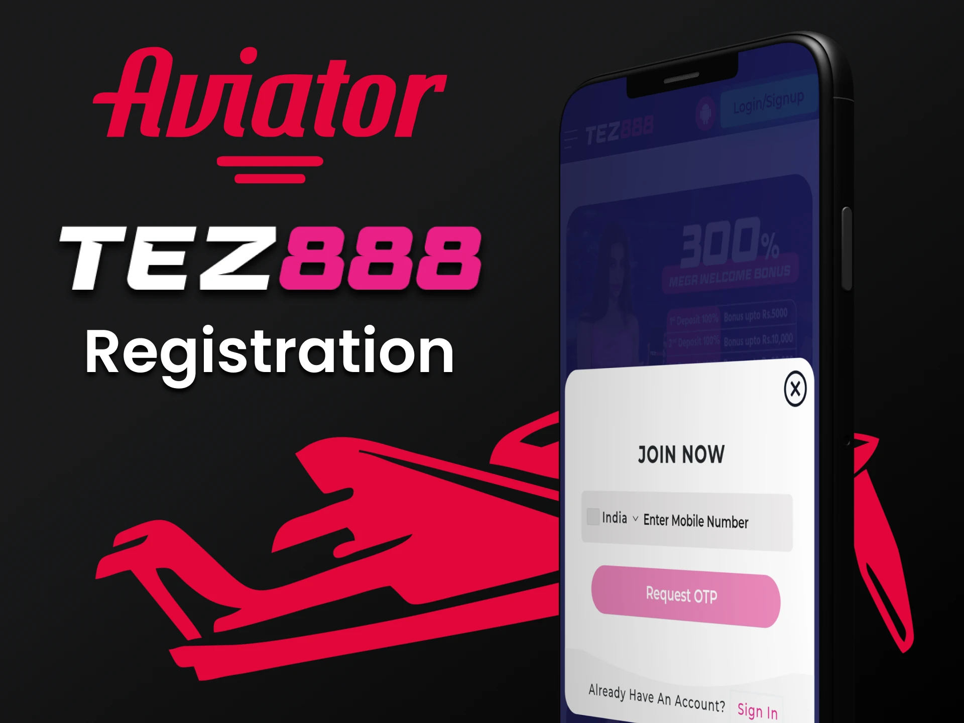 You can create an account to play Aviator in the Tez888 application.
