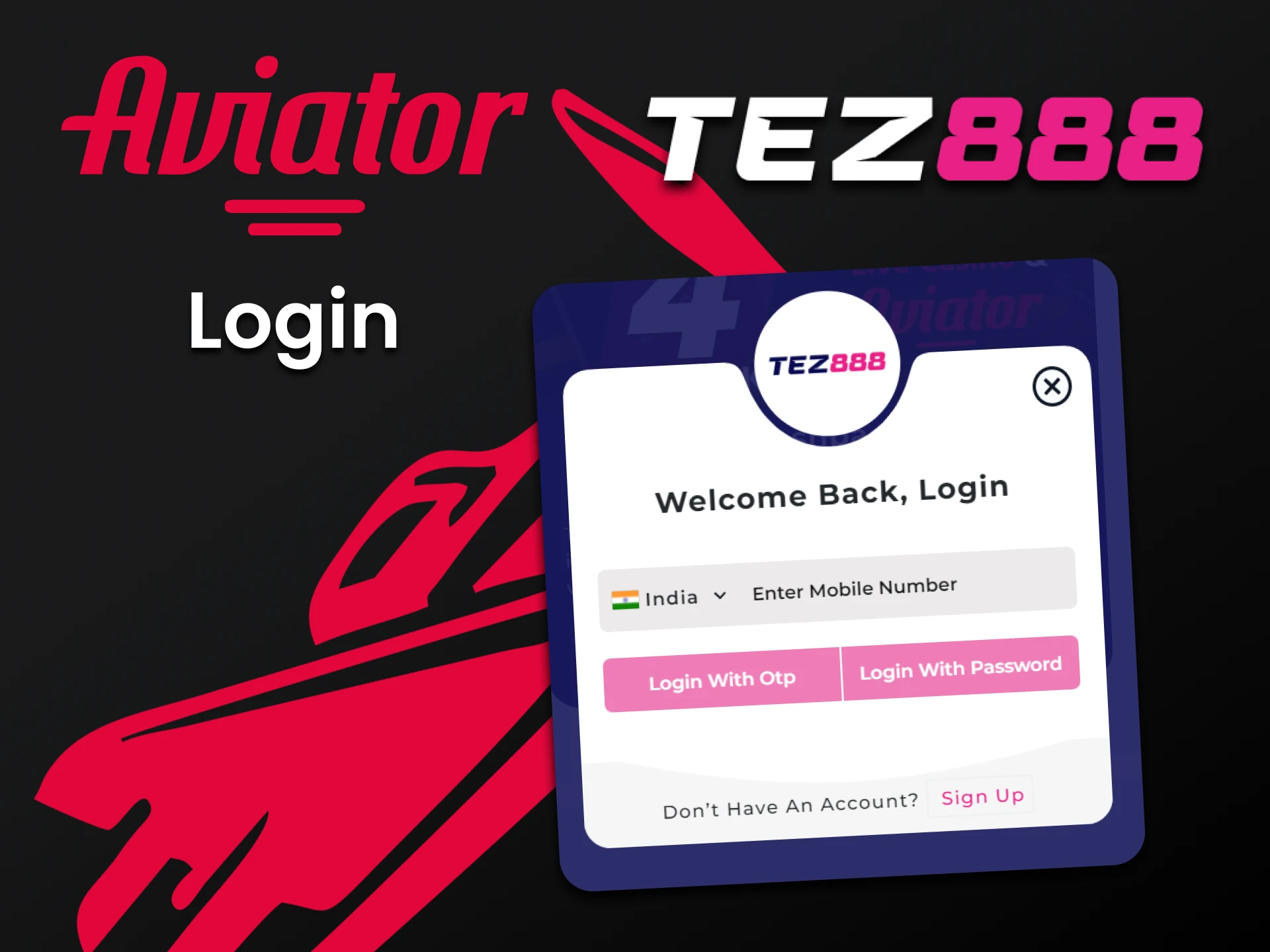 Log in to your existing Tez888 account to play Aviator.