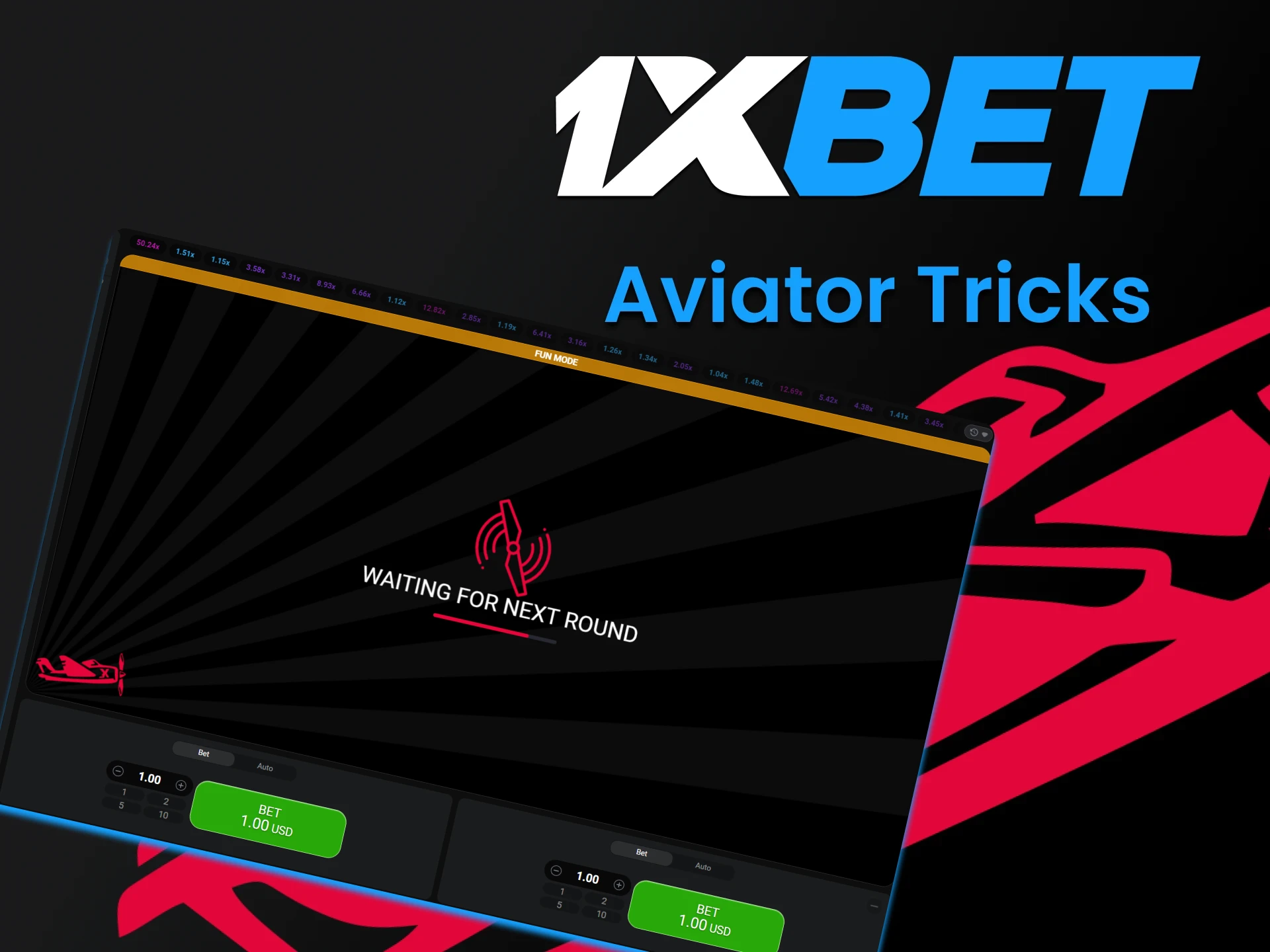 Use all the tips and tricks to win in the 1xbet Aviator game.