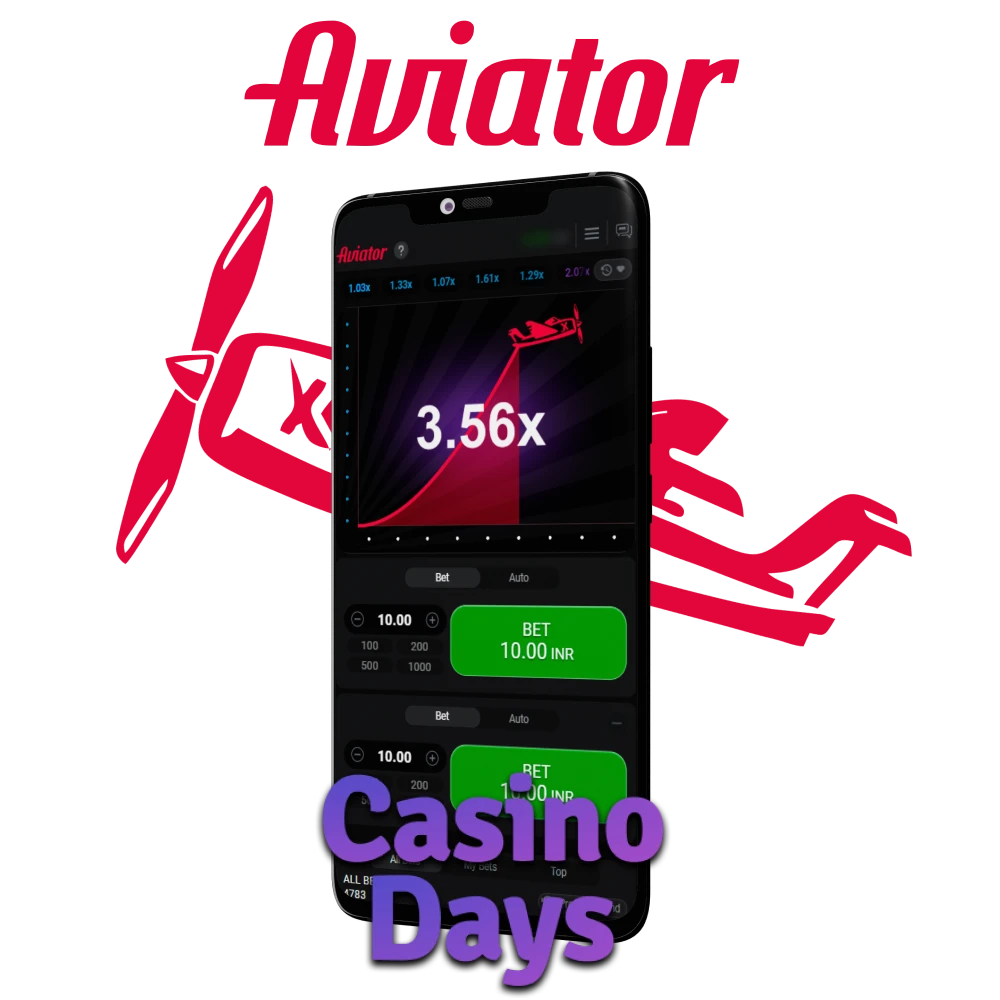 Download the Casino Days app to play Aviator.