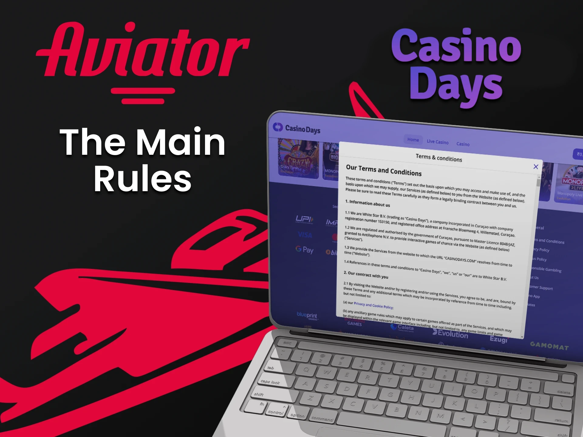 Learn the rules of the Casino Days service for playing Aviator.