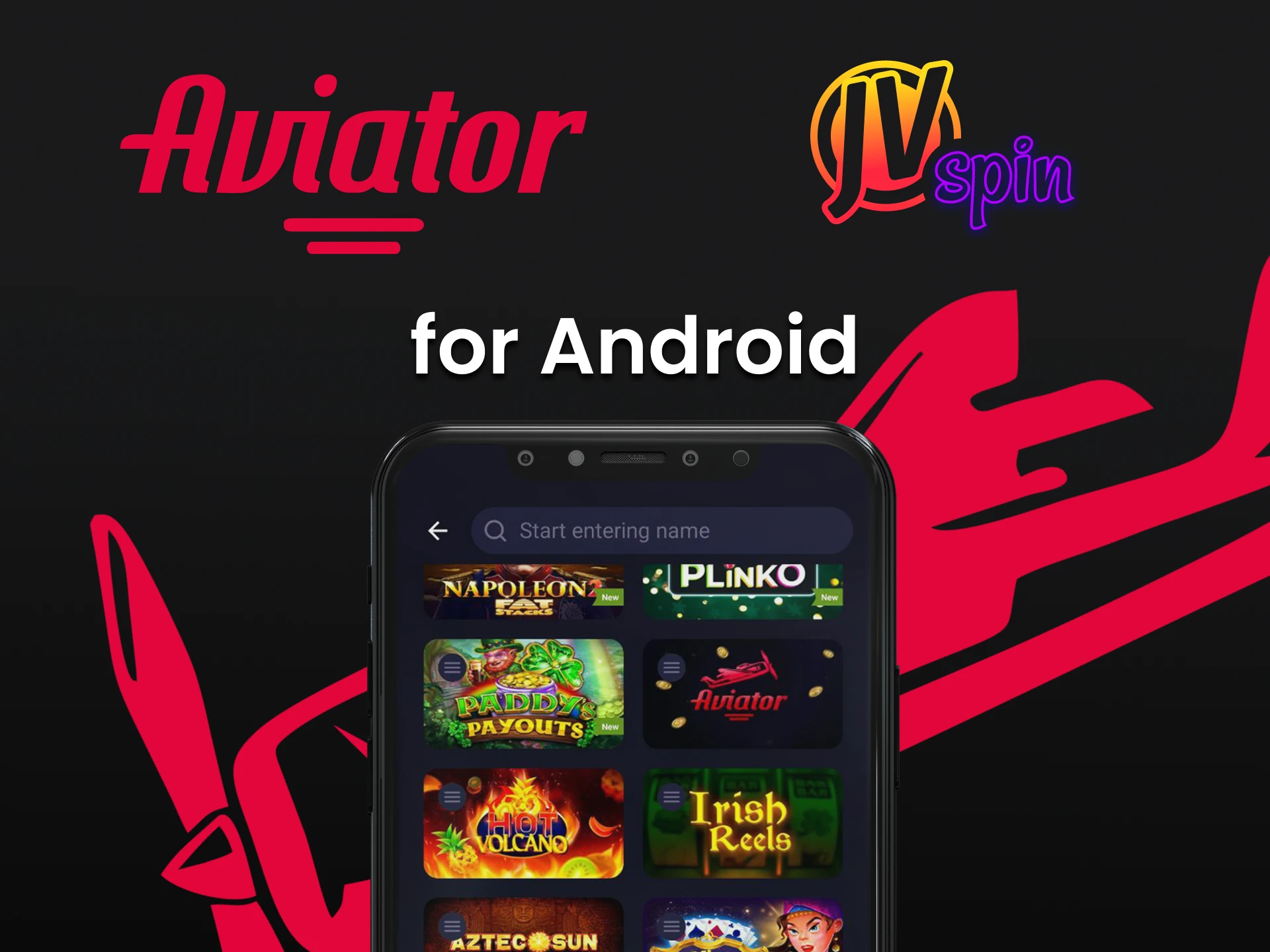 Play Aviator on the JV Slot Android app.