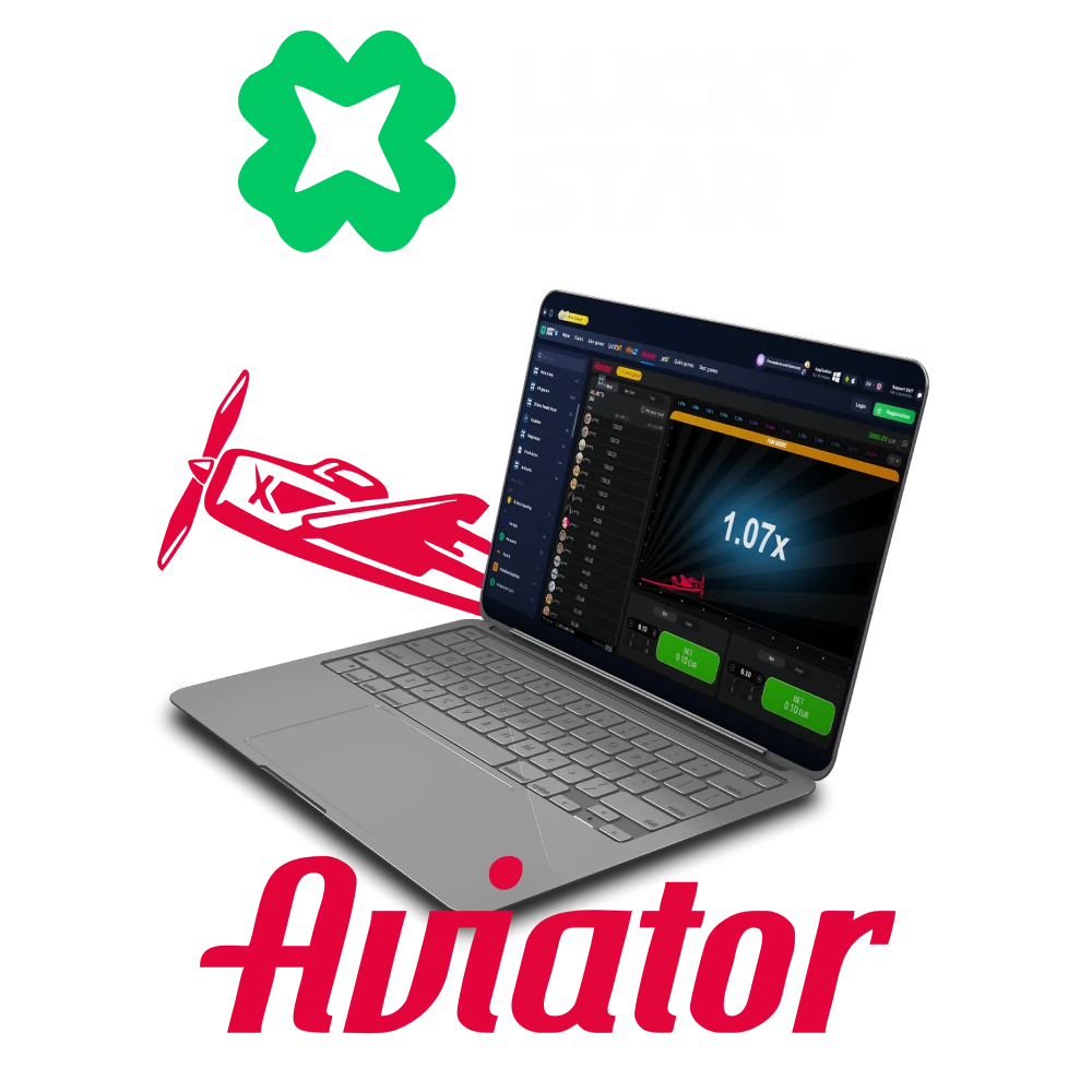 To play Aviator, choose Lucky Star.